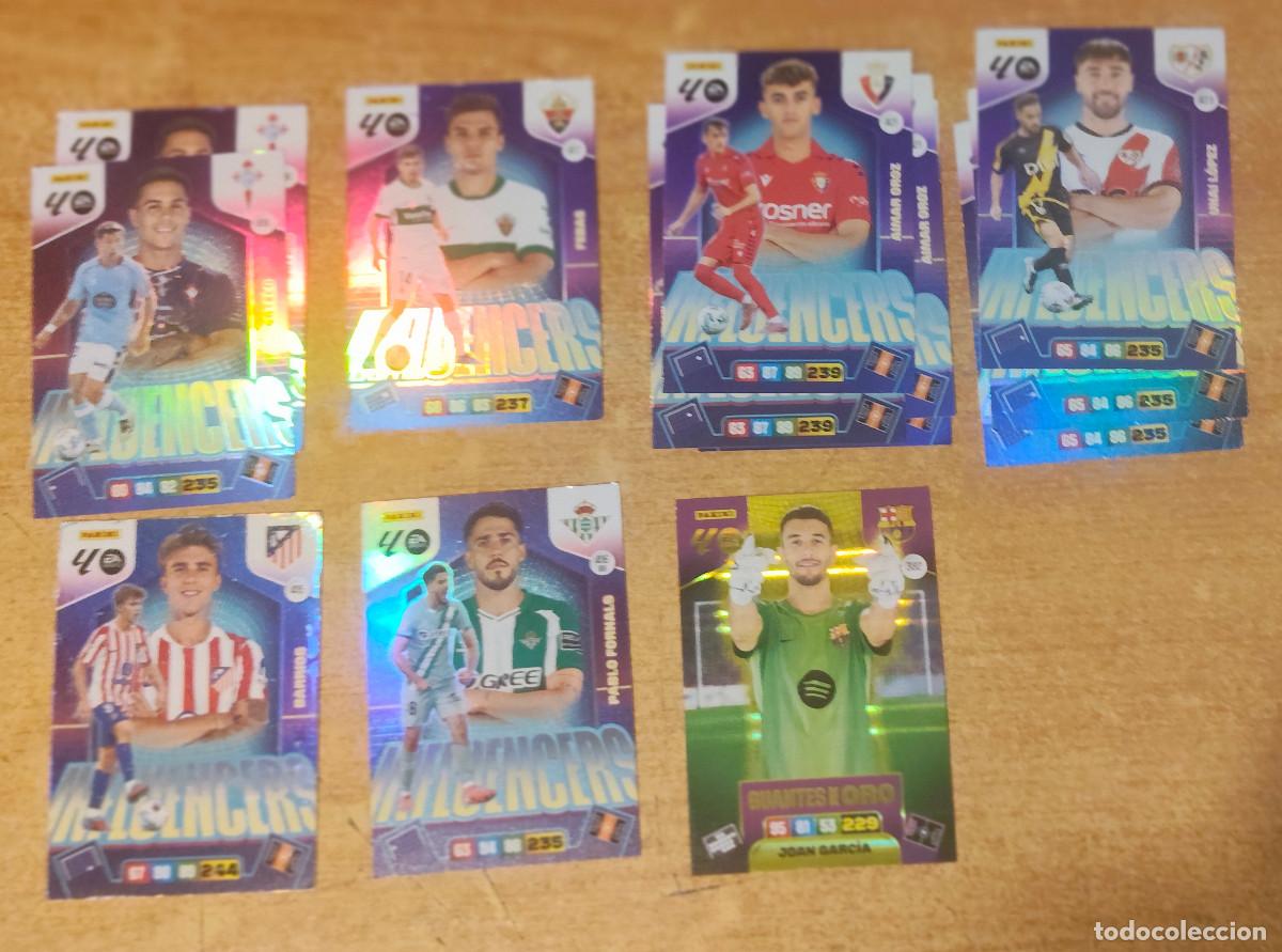 Cromos de f&uacute;tbol: PACK 4 INFLUENCERS ADRENALYN XL - buen estado - 13 cromos - 7 distintos