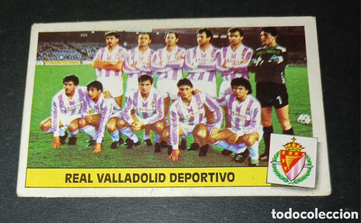 Cromos de f&uacute;tbol: Cromo Alineacion Real Valladolid Deportivo Edicione Este Liga 1986 1987 86 87 Nunca Pegado Sin Pegar