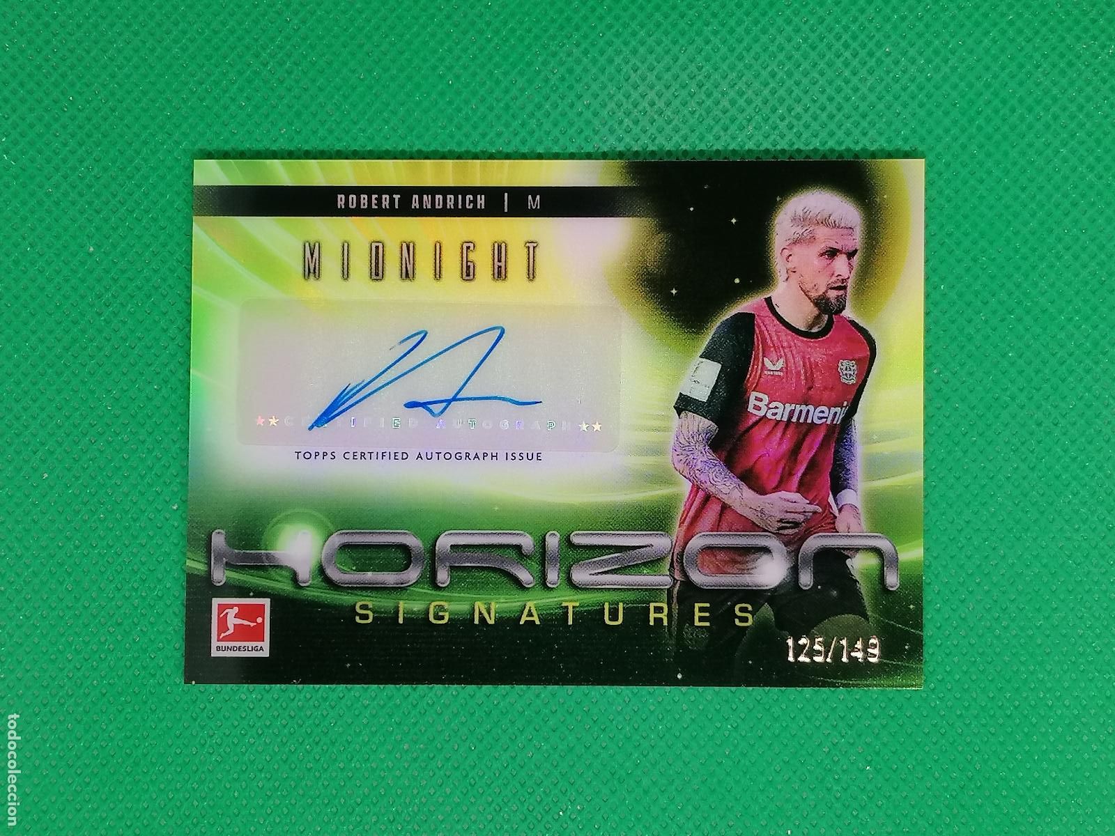 Cromos de f&uacute;tbol: ROBERT ANDRICH LEVERKUSEN /149 AUTOGRAFO AUTO FIRMA MIDNIGHT ⚽ TOPPS BUNDESLIGA 24 25 2024 2025 ⚽