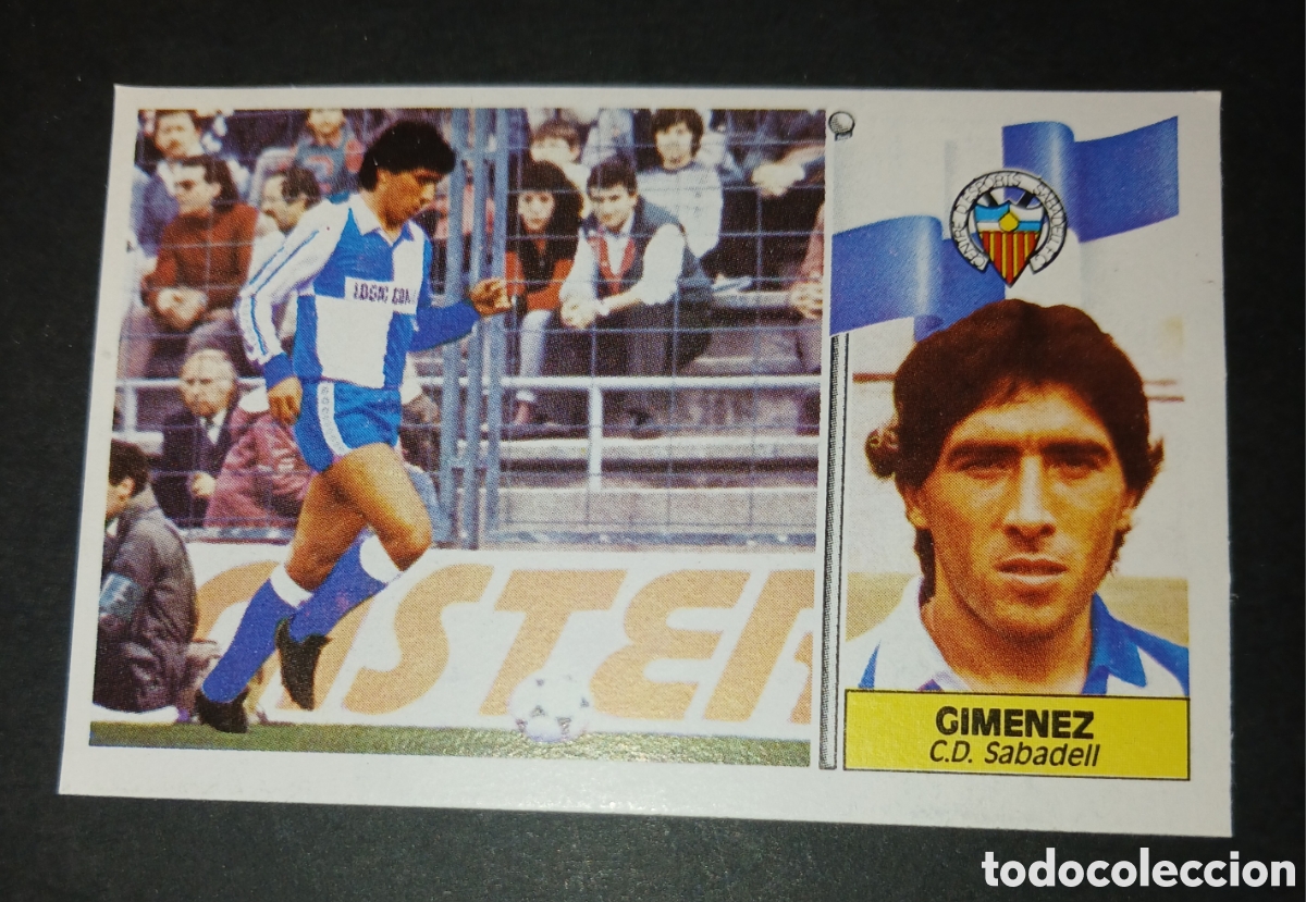 Cromos de f&uacute;tbol: Cromo Gimenez Coloca CD Sabadell Ediciones Este Liga 1986 1987 86 87 Nunca Pegado Sin Pegar