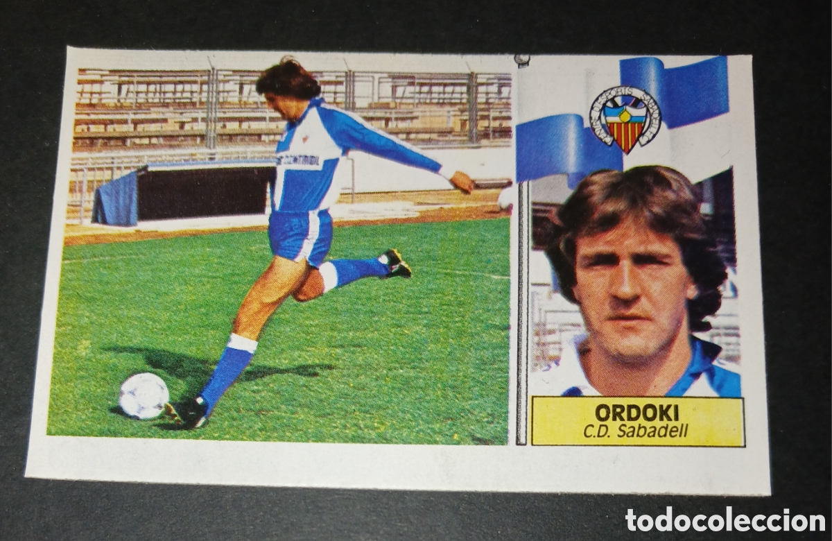 Cromos de f&uacute;tbol: Cromo Ordoki CD Sabadell Ediciones Este Liga 1986 1987 86 87 Nunca Pegado Sin Pegar