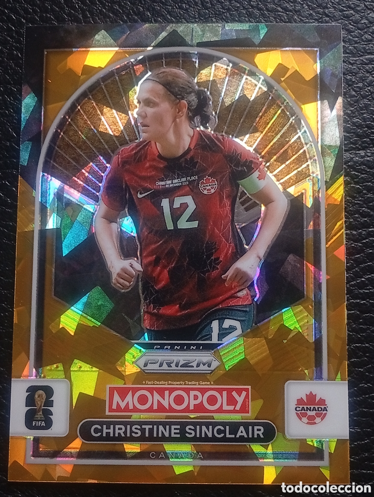 Cromos de f&uacute;tbol: 100 prizm paralela cracked Christine Sinclair Canada MONOPOLY FIFA 2026 WORLD CUP MUNDIAL ADRENALYN