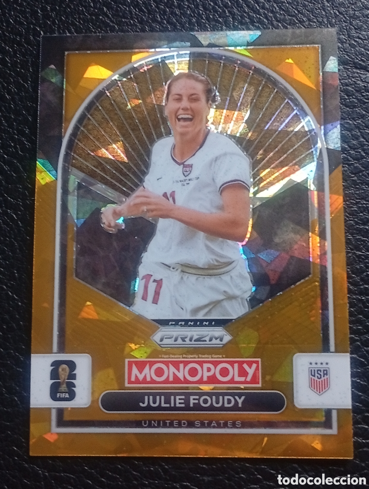 Cromos de f&uacute;tbol: 93 prizm paralela cracked Julie Foudy USA EEUU MONOPOLY FIFA 2026 WORLD CUP MUNDIAL ADRENALYN