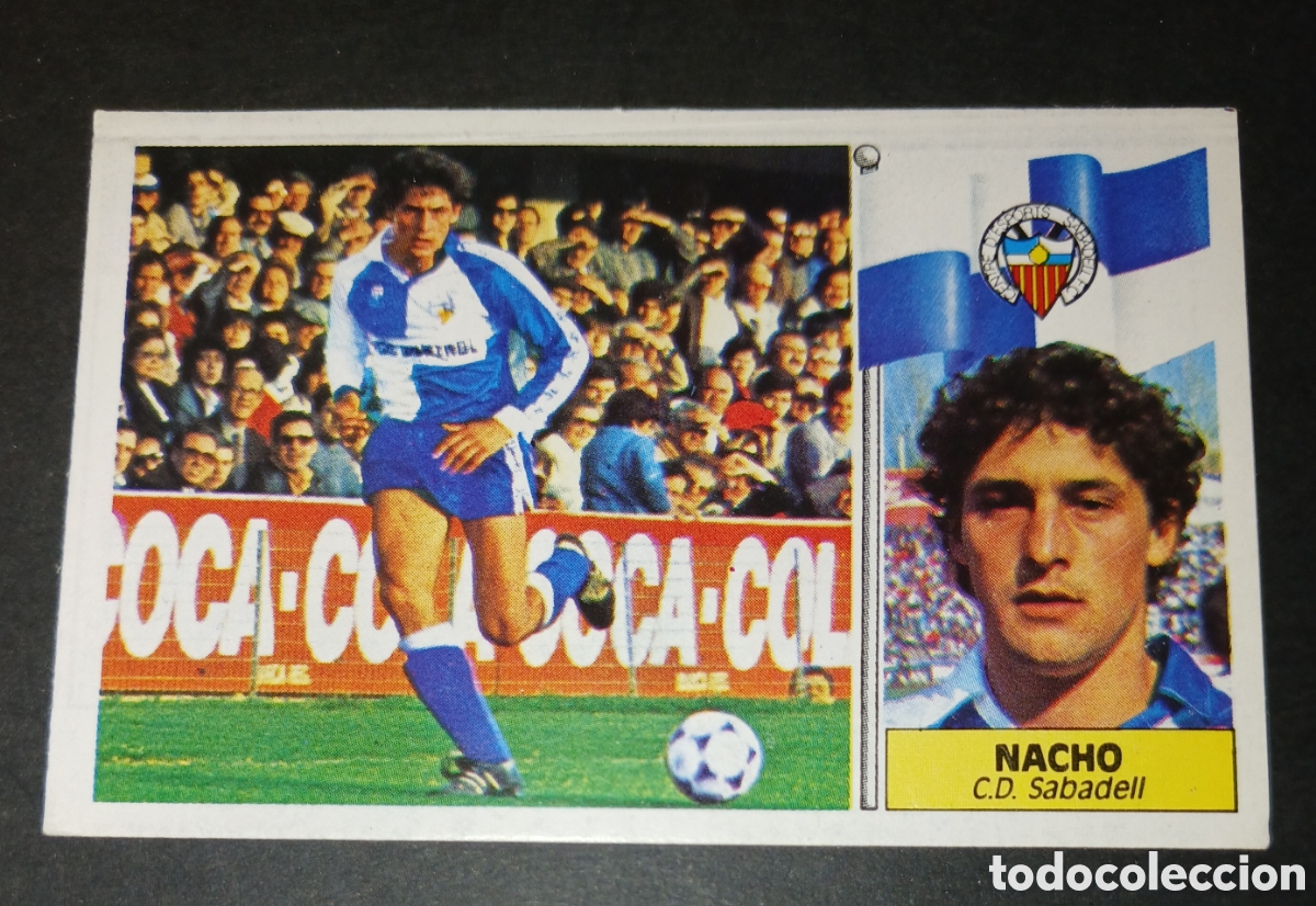 Cromos de f&uacute;tbol: Cromo Nacho CD Sabadell Ediciones Este Liga 1986 1987 86 87 Nunca Pegado Sin Pegar
