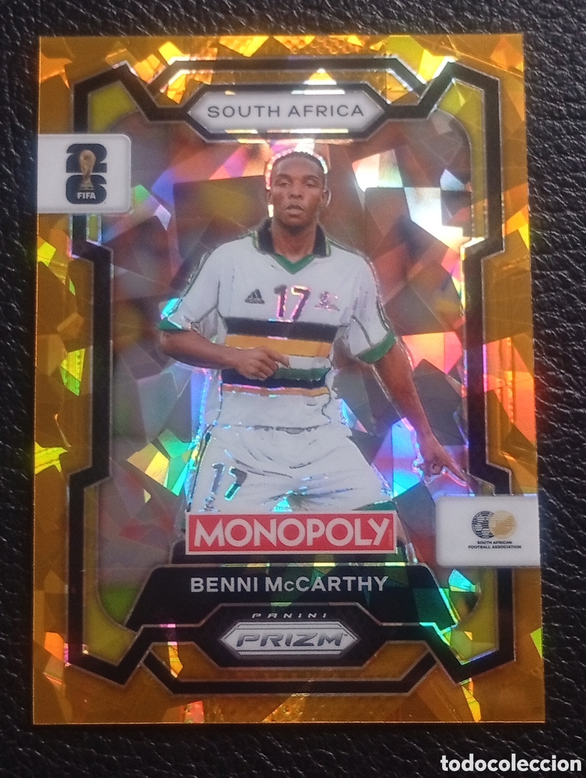 Cromos de f&uacute;tbol: 80 prizm paralela cracked Benni McCarthy South Africa MONOPOLY FIFA 2026 WORLD CUP MUNDIAL ADRENALYN
