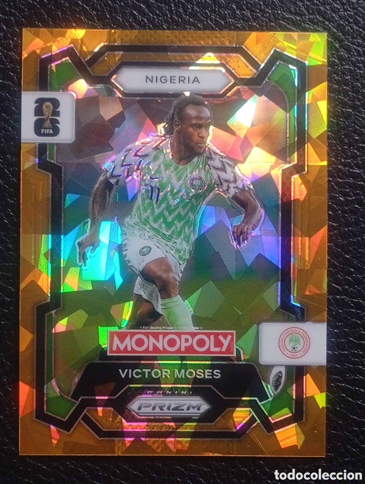 Figurine di Calcio: 79 paralela cracked Victor Moses NIGERIA MONOPOLY FIFA 2026 WORLD CUP MUNDIAL TOPPS PANINI PRIZM