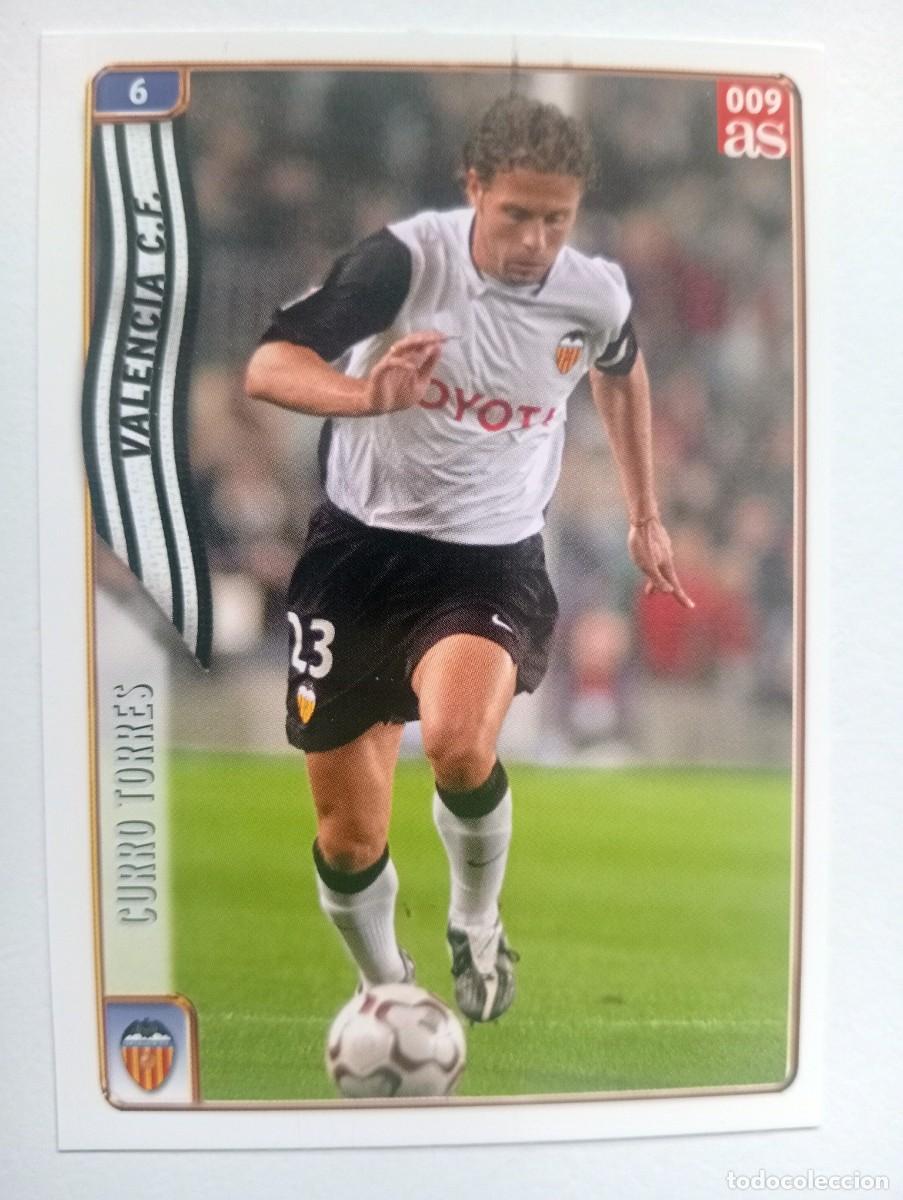 Football Stickers: CROMO FUTBOL VALENCIA C.F. MUNDI CROMO 2004-2005: CURRO TORRES (DIARIO AS)