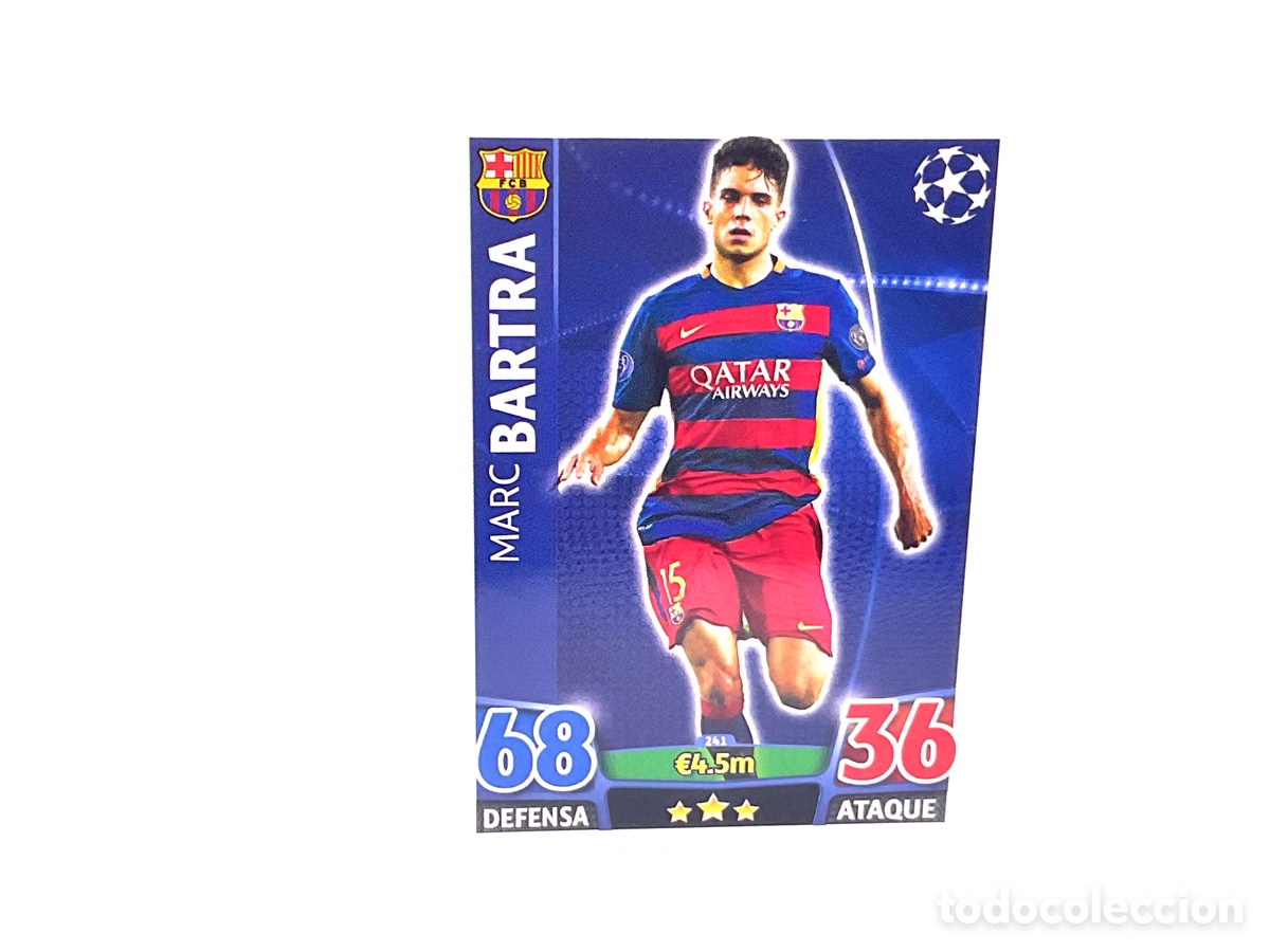 Football Stickers: CROMO 241. MARC BARTRA . TOPPS CHAMPIONS LEAGUE MATCH ATTAX 2015 - 2016
