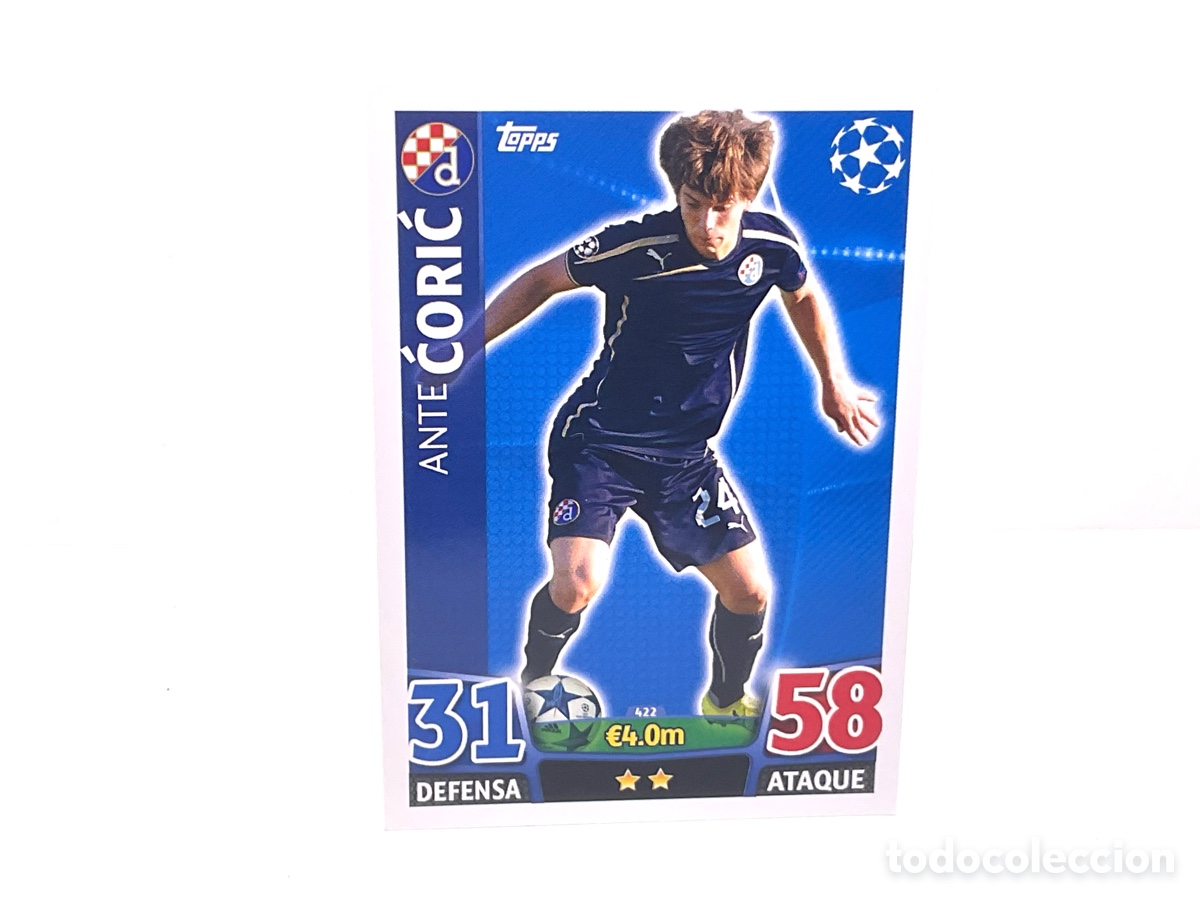 Cartes &agrave; collectionner de Football: CROMO N&ordm; 422. ANTE CORIC . DINAMO DE ZAGREB . TOPPS CHAMPIONS LEAGUE MATCH ATTAX 2015 - 2016