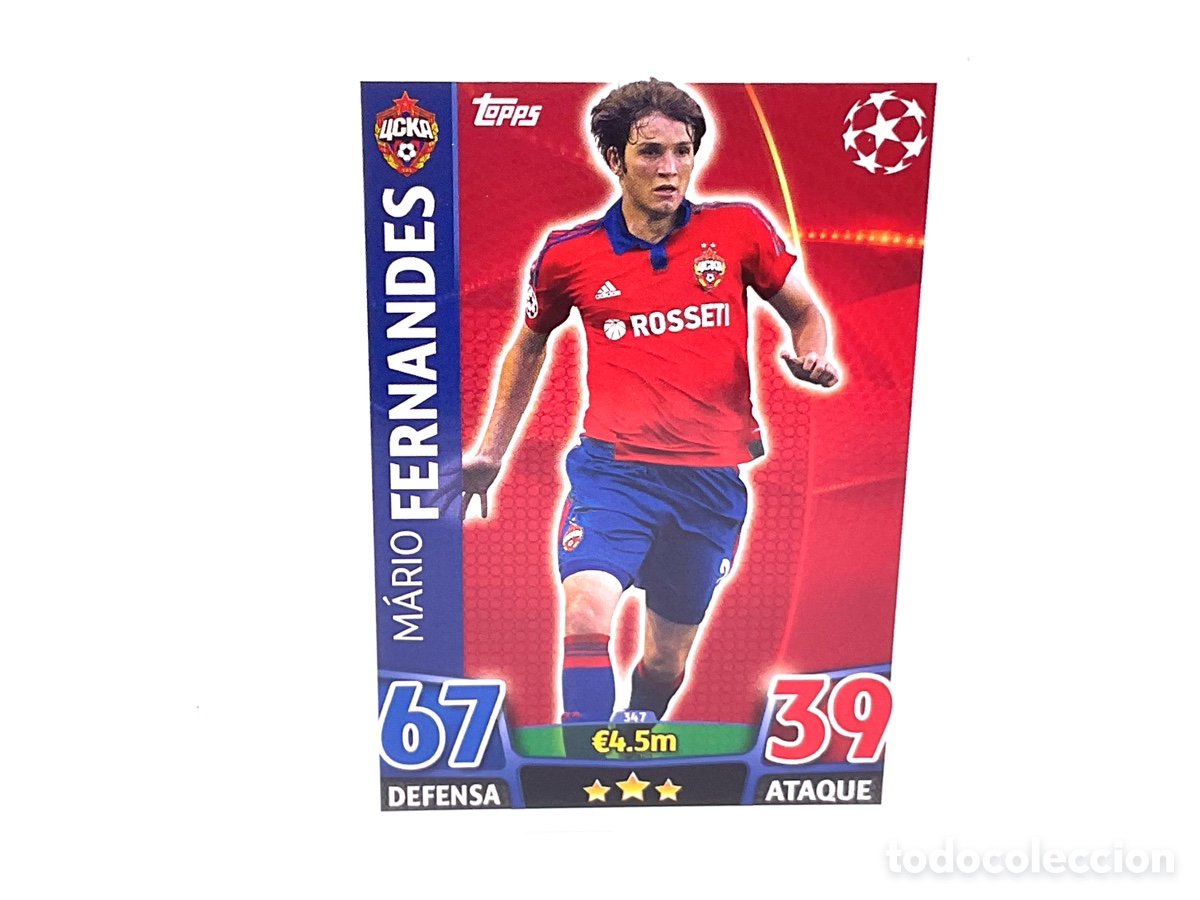 Figurine di Calcio: N&ordm; 347 . MARIO FERNANDES .TOPPS CHAMPIONS LEAGUE MATCH ATTAX 2015 - 2016