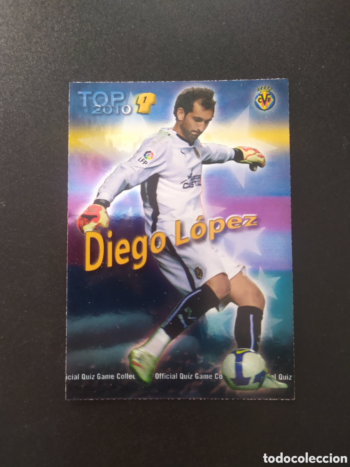 Cromos de f&uacute;tbol: Mundicromo fichas Liga 2009 2010 09 10 Diego L&oacute;pez top brillo azul n&deg; 544 Villarreal