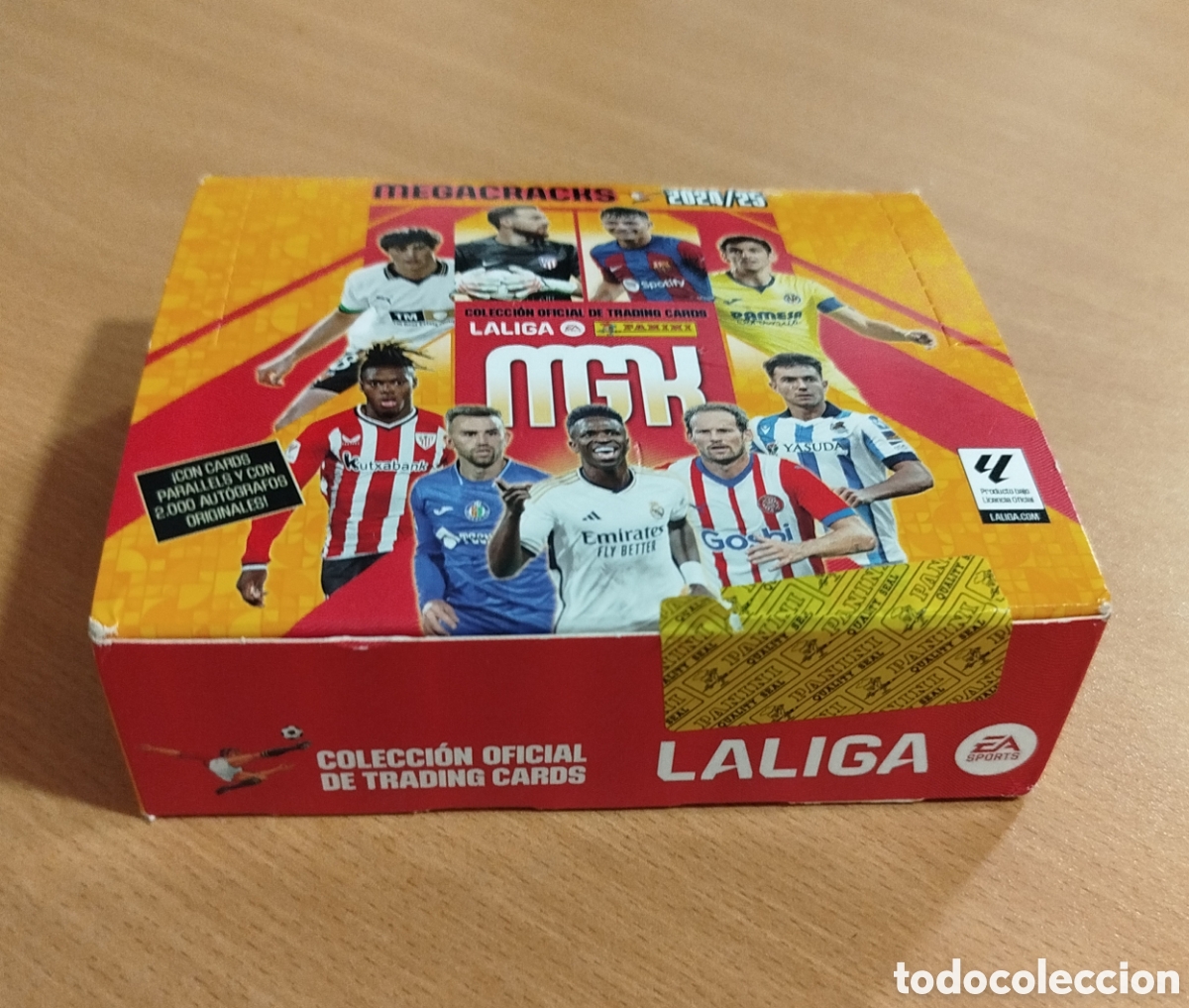 Cromos de f&uacute;tbol: CAJA SELLADA COMPLETA 24 SOBRES DE CROMOS CERRADOS SIN ABRIR MEGACRACKS MGK 2024 2025 LAMINE YAMAL