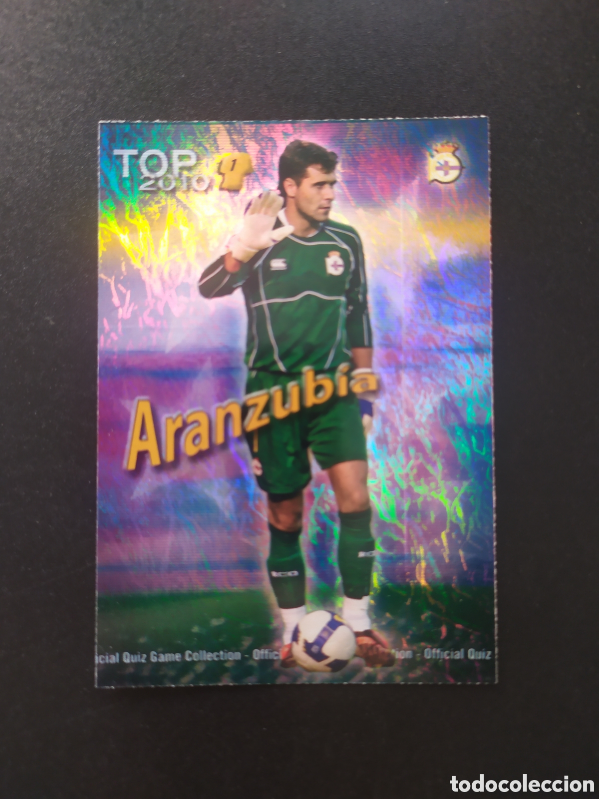 Cromos de f&uacute;tbol: Mundicromo fichas Liga 2009 2010 09 10 Aranzubia top brillo jaspeado n&deg; 545 Deportivo Coru&ntilde;a