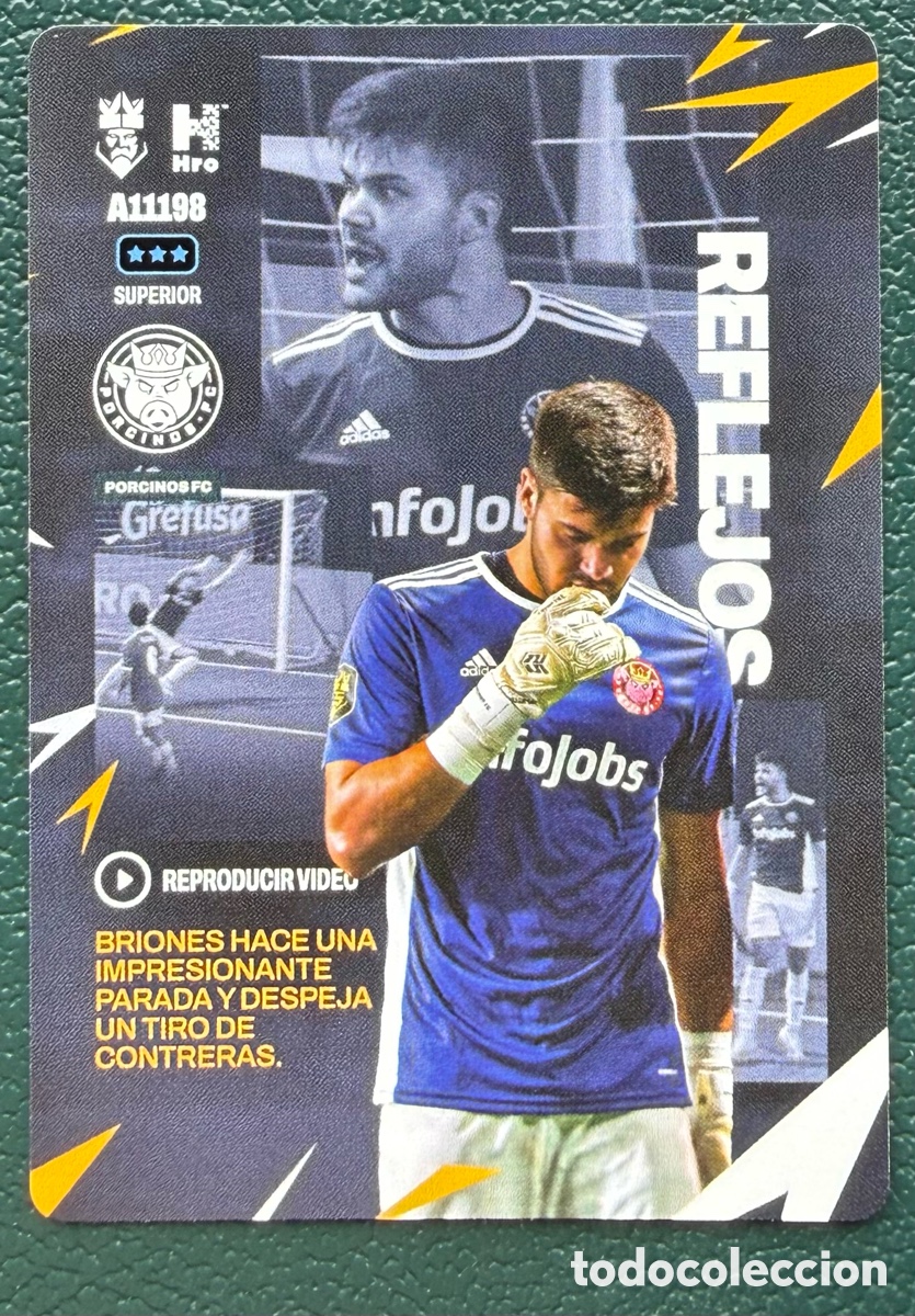 Figurine di Calcio: A11198 BRIONES PORCINOS FC MEJORES MOMENTOS FICHAS ALBUM KINGS LEAGUE INFOJOBS 2024 KOLEX