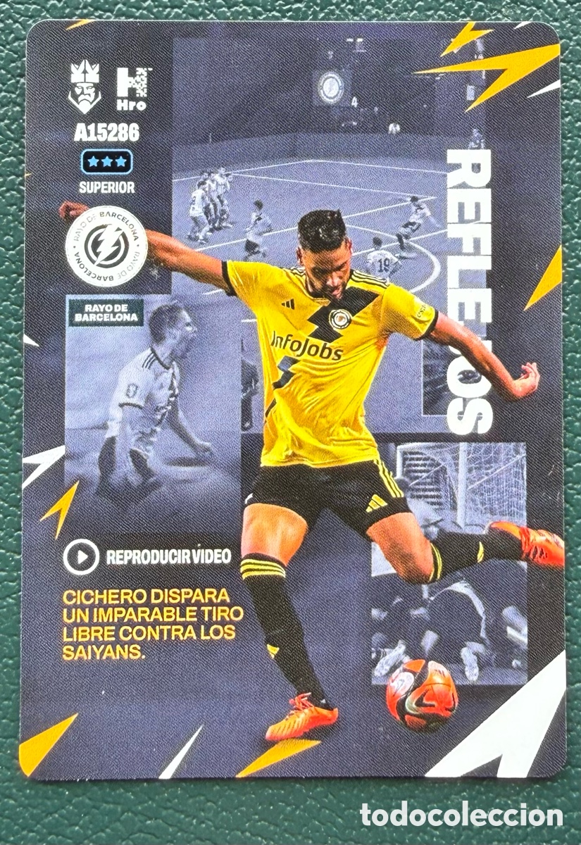 Cromos de Futebol: A15286 CICHERO RAYO DE BARCELONA MEJORES MOMENTOS FICHAS ALBUM KINGS LEAGUE INFOJOBS 2024 KOLEX