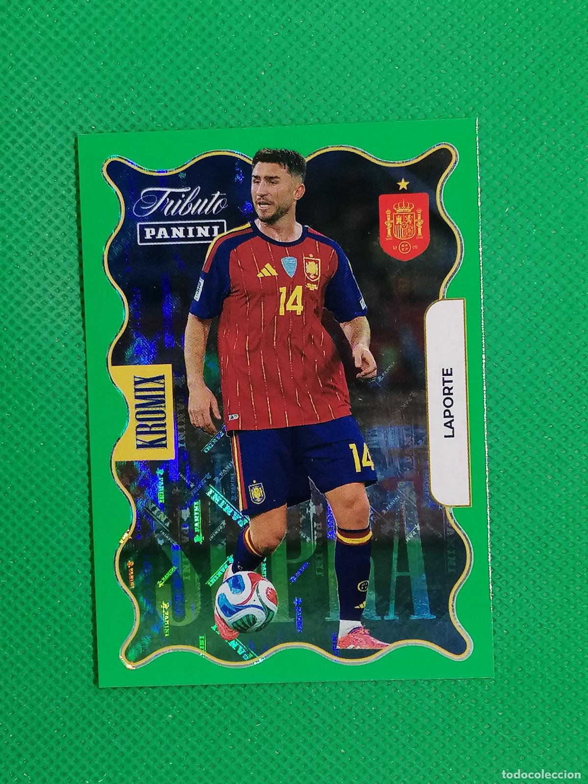 Cromos de f&uacute;tbol: KV74 LAPORTE KROMIX SUPRA VERDE GREEN ⚽PANINI TRIBUTO SELECCION ESPA&Ntilde;OLA ESPA&Ntilde;A CARD 26 2026⚽