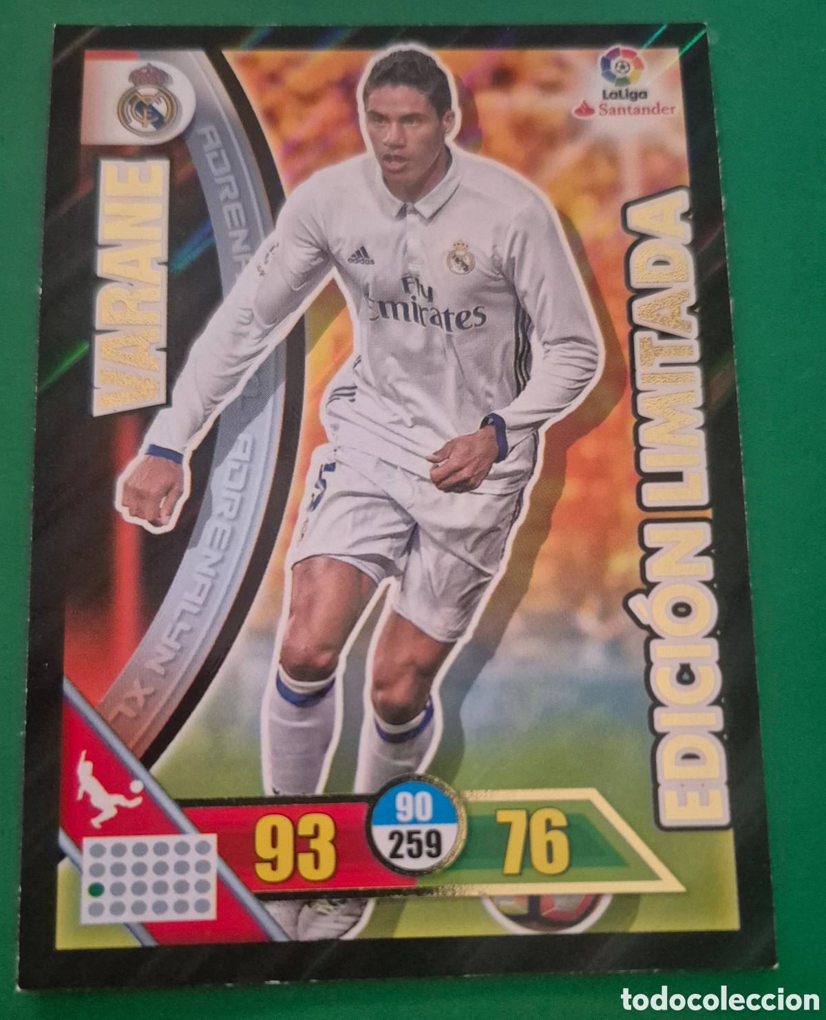 Fu&szlig;ball-Sticker: VARANE REAL MADRID EDICION LIMITADA LA LIGA ADRENALYN XL 16 17 2016 2017