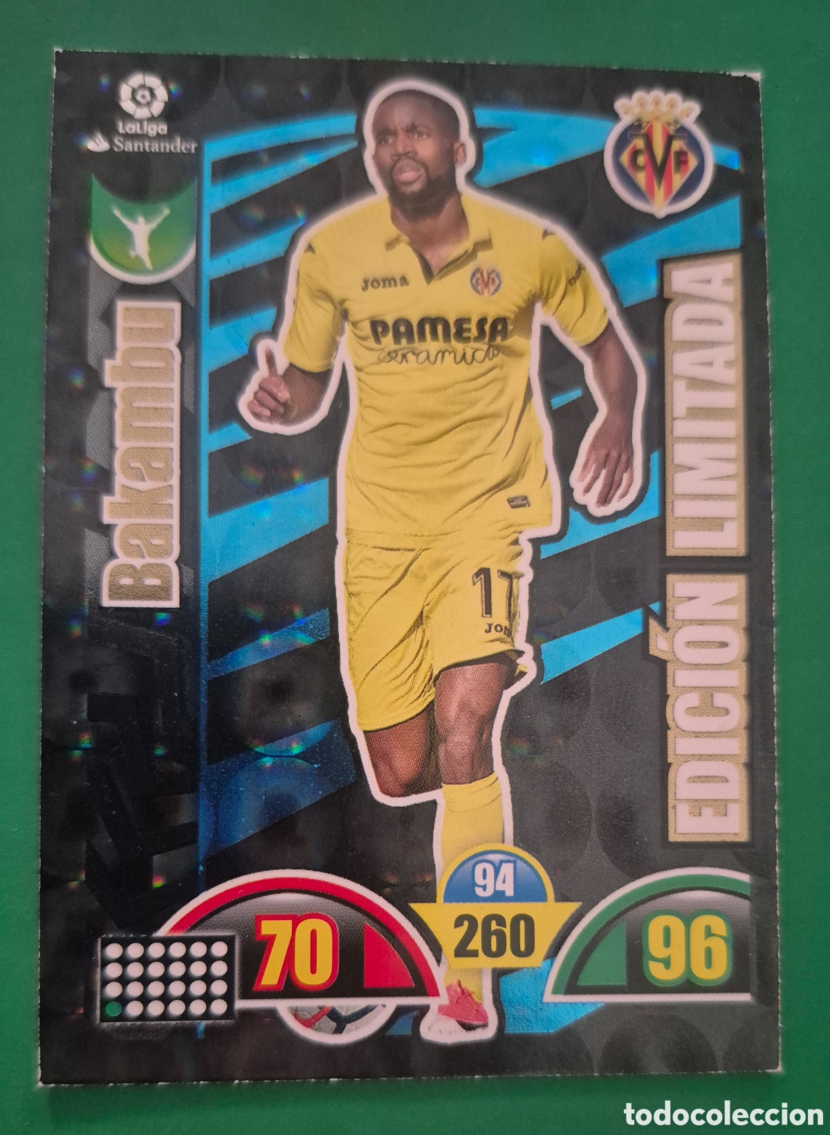 Fu&szlig;ball-Sticker: BAKAMBU VILLARREAL EDICI&Oacute;N LIMITADA ADRENALYN XL 2017 2018 17 18 LIGA SANTANDER