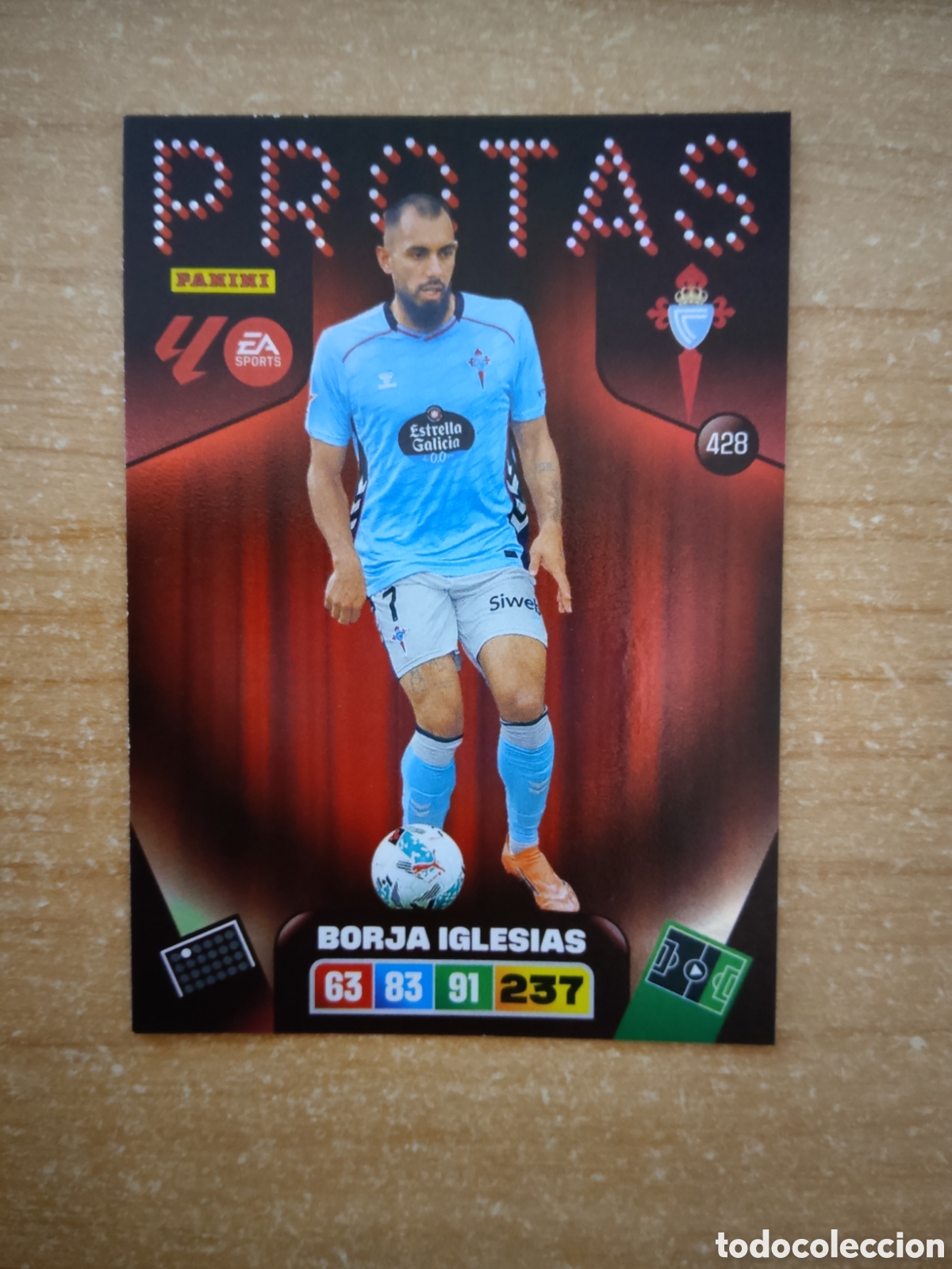 Fu&szlig;ball-Sticker: 428 PROTAS BORJA IGLESIAS CELTA VIGO ADRENALYN XL LIGA 2025 2026