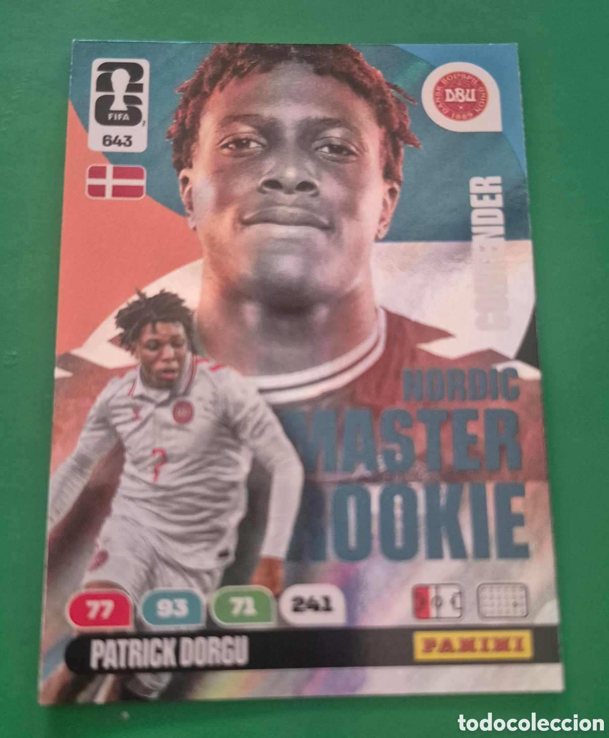 Cromos de f&uacute;tbol: 643|Panini|Adrenlyn XL|FIFA World Cup|2026|Patrick Dorgu - Master Rookie|Nordic Edition Panini