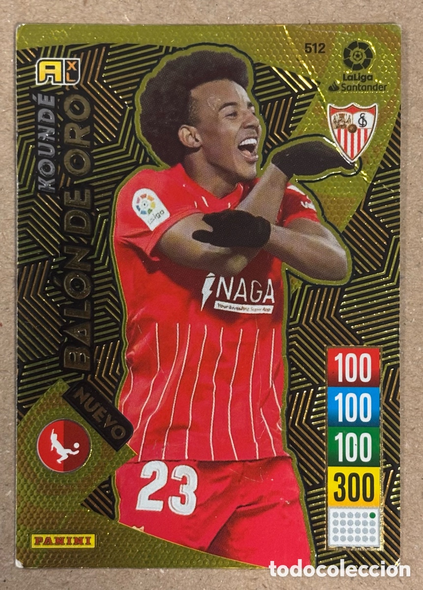 Cromos de f&uacute;tbol: KOUND&Eacute; (SEVILLA FC). CARTA NUEVO BAL&Oacute;N ORO PANINI ADRENALYN XL LA LIGA 2021-22.