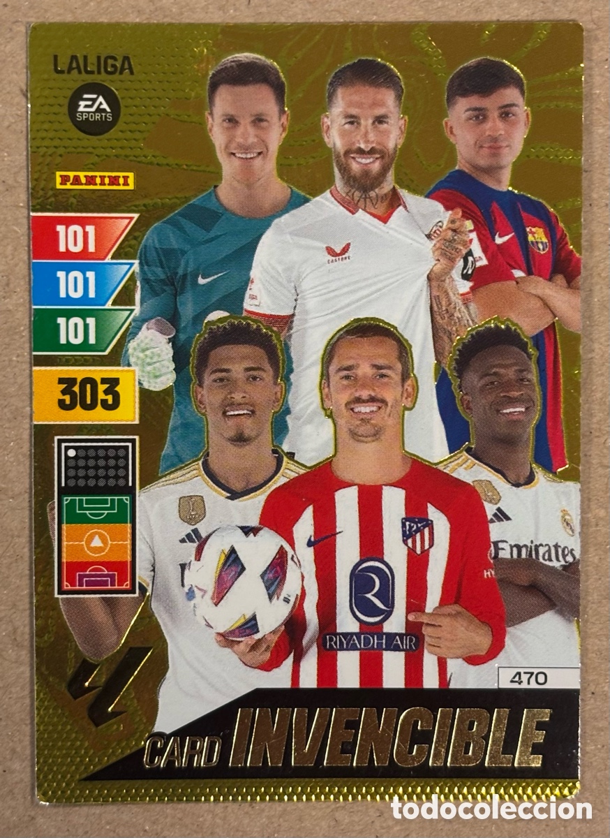 Cromos de f&uacute;tbol: CARD INVENCIBLE. CARTA PANINI ADRENALYN XL LA LIGA 2023-24. PEDRI, BELLINGHAM, VINICIUS,&hellip;