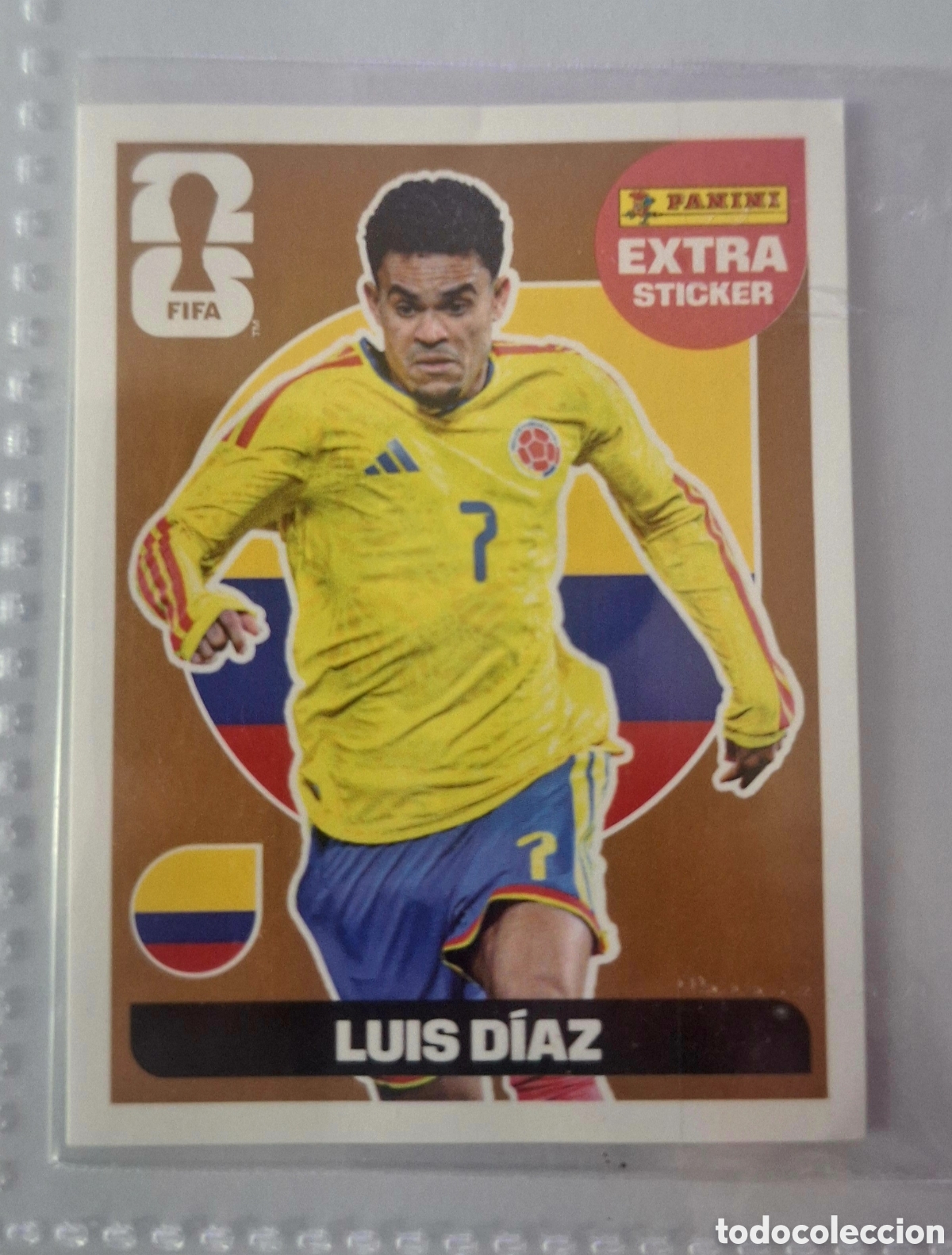 Cromos de f&uacute;tbol: LUIS DIAZ - BRONCE - EXTRA STICKER MUNDIAL 2026 PANINI FIFA WORLD CUP 26.