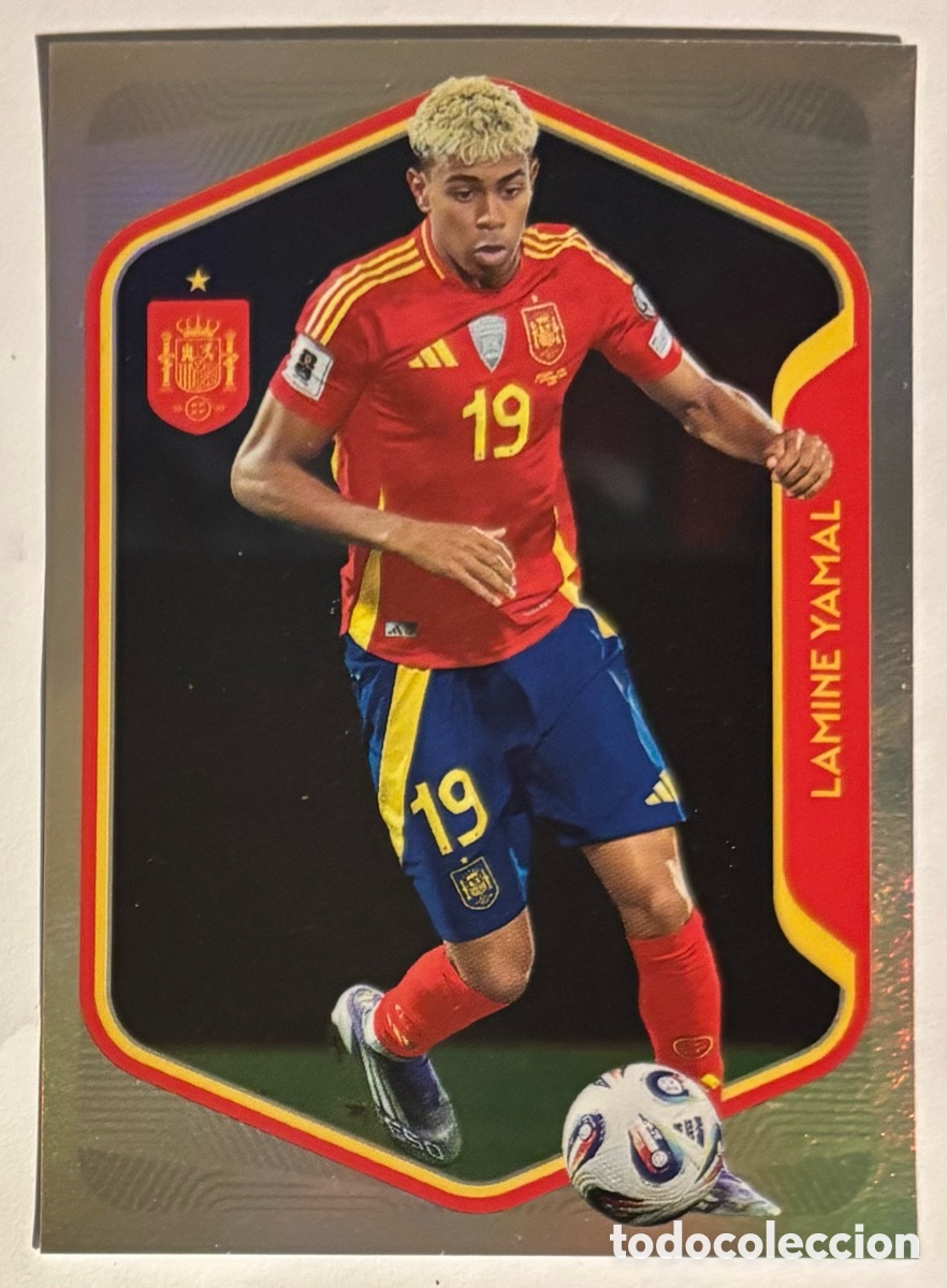 Cartes &agrave; collectionner de Football: LAMINE YAMAL (ESPA&Ntilde;A). CROMO SILVER PARALLEL PANINI CARREFOUR FIFA WORLD CUP 2026. #50. SIN PEGAR.