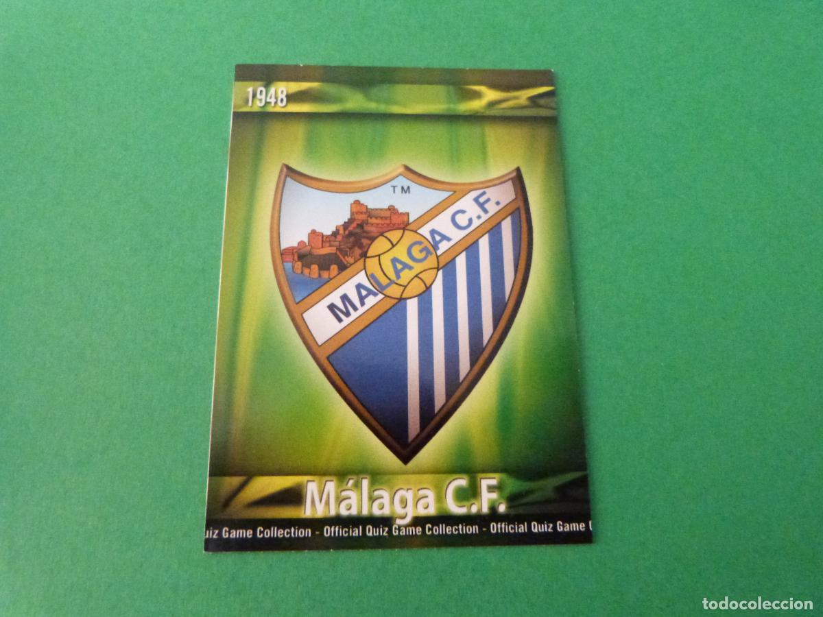 Cromos de f&uacute;tbol: TRADING CARD FUTBOL ESCUDO MALAGA C.F. N&ordm; 190 FICHAS LIGA MUNDICROMO 2009-2010/09-10