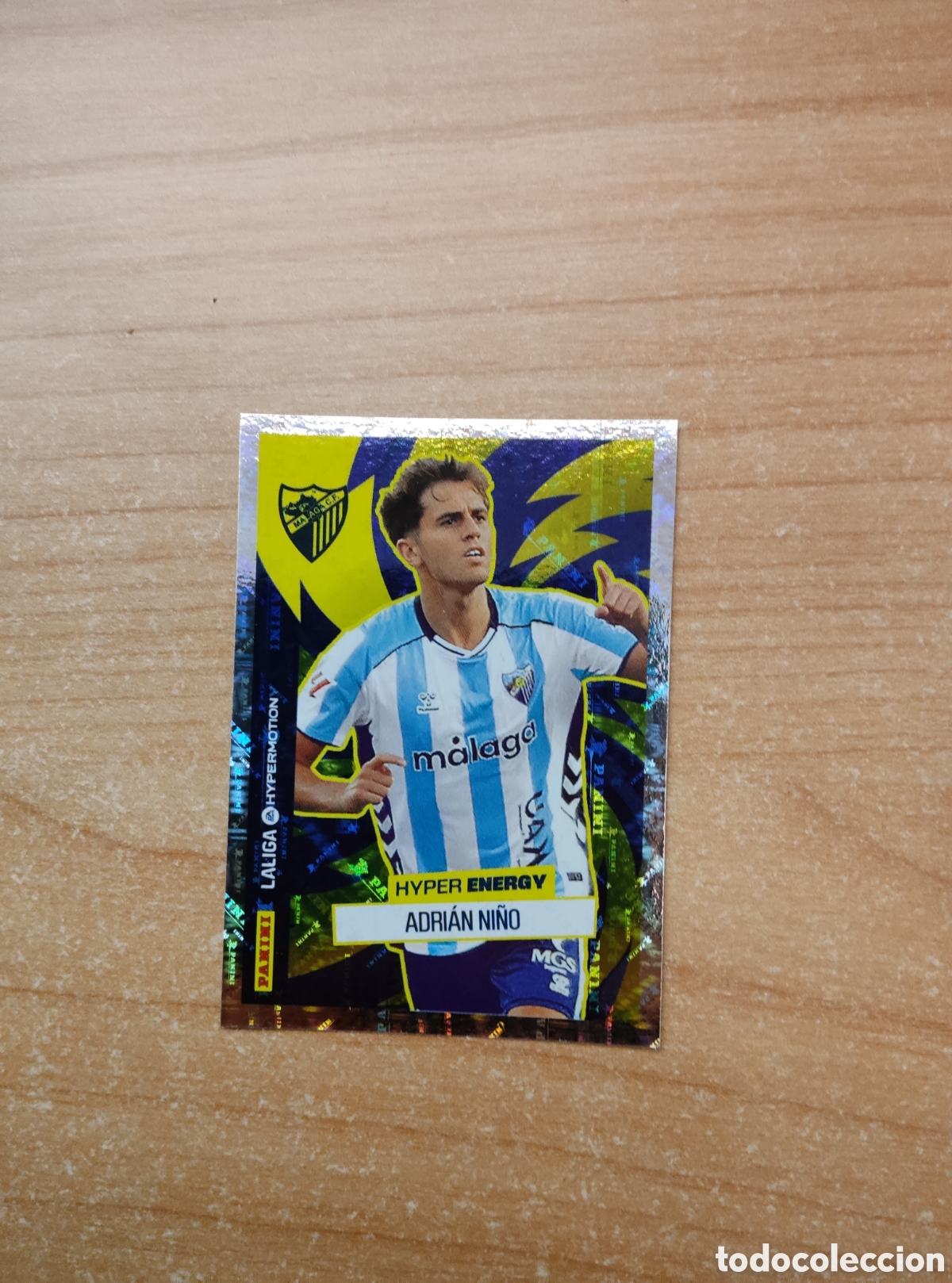 Cromos de f&uacute;tbol: 465 ADRIAN NI&Ntilde;O HYPER ENERGY MALAGA LIGA HYPERMOTION 2025 2026
