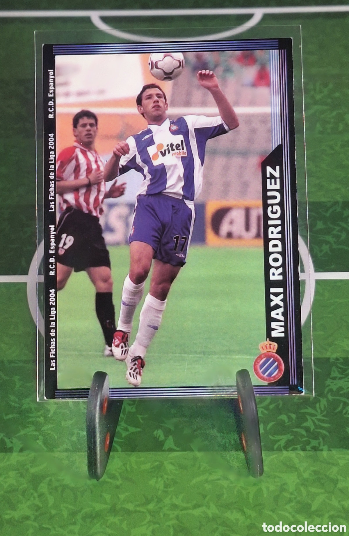 Cromos de f&uacute;tbol: MAXI RODRIGUEZ 452 FICHAS DE LA LIGA 2004 MUNDICROMO