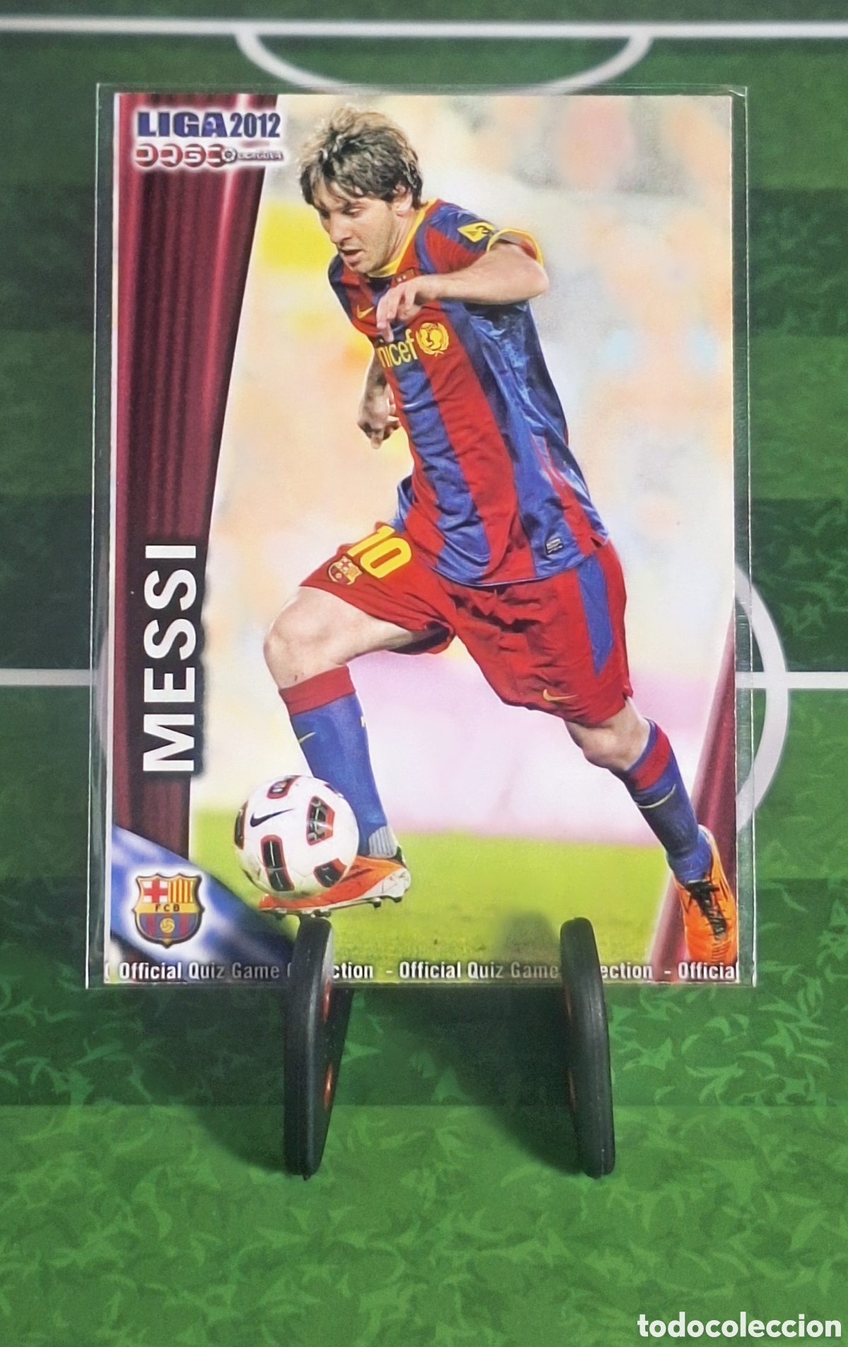 Cromos de f&uacute;tbol: LIONEL MESSI 018 QUIZ GAME 2012 MUNDICROMO