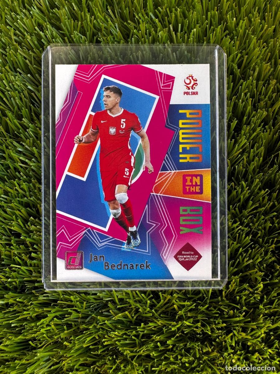 Cromos de f&uacute;tbol: N&ordm; 12 Jan Bednarek Power in the Box Polonia Donruss Road to Qatar 2022