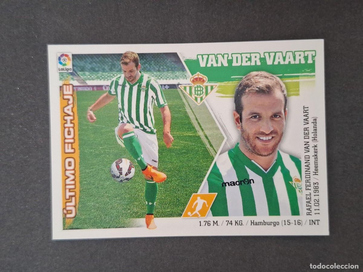 Cromos de f&uacute;tbol: L3 VAN DER VAART REAL BETIS BALOMPIE FICHAJE 2 LIGA ESTE 2015 2016 15 16 NUNCA PEGADO SIN PEGAR