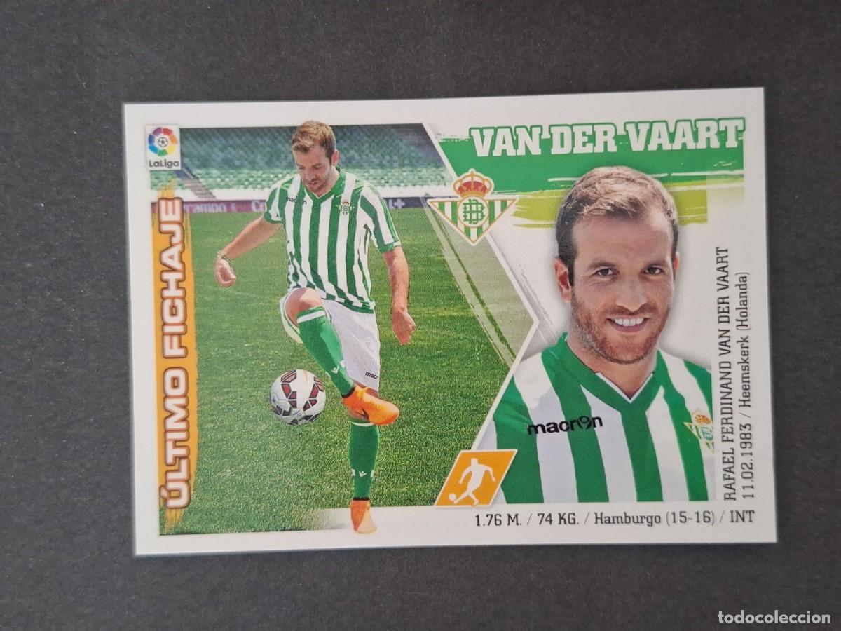 Cromos de f&uacute;tbol: L3 VAN DER VAART REAL BETIS BALOMPIE FICHAJE 2 LIGA ESTE 2015 2016 15 16 NUNCA PEGADO SIN PEGAR