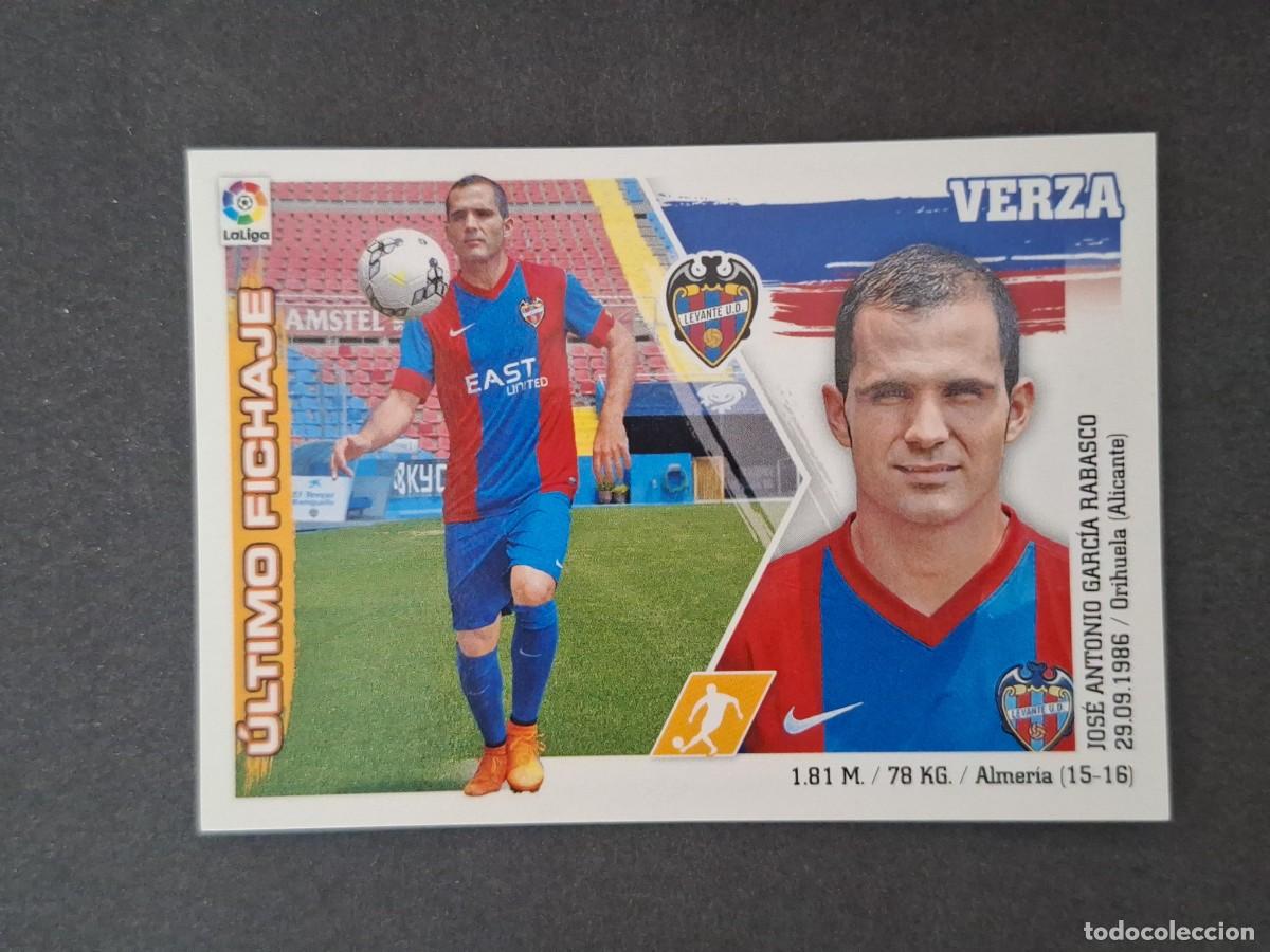 Cromos de f&uacute;tbol: L3 VERZA LEVANTE U. D. FICHAJE 3 LIGA ESTE 2015 2016 15 16 NUNCA PEGADO SIN PEGAR