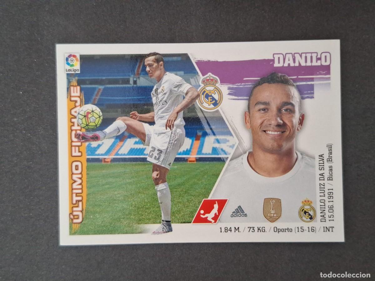Cromos de f&uacute;tbol: L3 DANILO CORREGIDO REAL MADRID FICHAJE 5 LIGA ESTE 2015 2016 15 16 NUNCA PEGADO SIN PEGAR