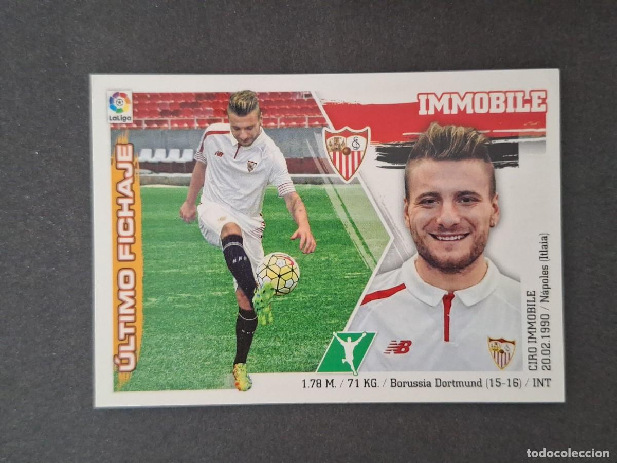 Cromos de f&uacute;tbol: L3 IMMOBILE SEVILLA F. C. FICHAJE 18 LIGA ESTE 2015 2016 15 16 NUNCA PEGADO SIN PEGAR
