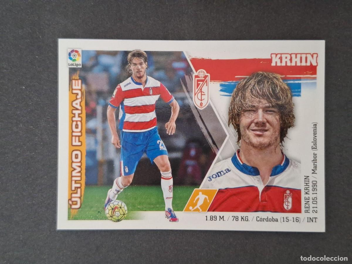 Cromos de f&uacute;tbol: L3 KRHIN GRANADA C. F. FICHAJE 27 LIGA ESTE 2015 2016 15 16 NUNCA PEGADO SIN PEGAR
