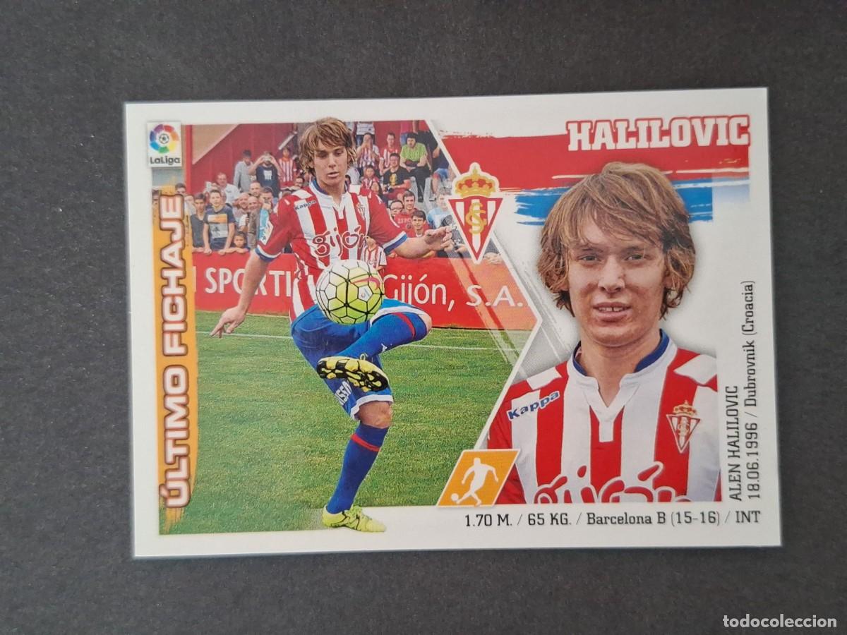 Cromos de f&uacute;tbol: L3 HALILOVIC SPORTING DE GIJON FICHAJE 46 LIGA ESTE 2015 2016 15 16 NUNCA PEGADO SIN PEGAR