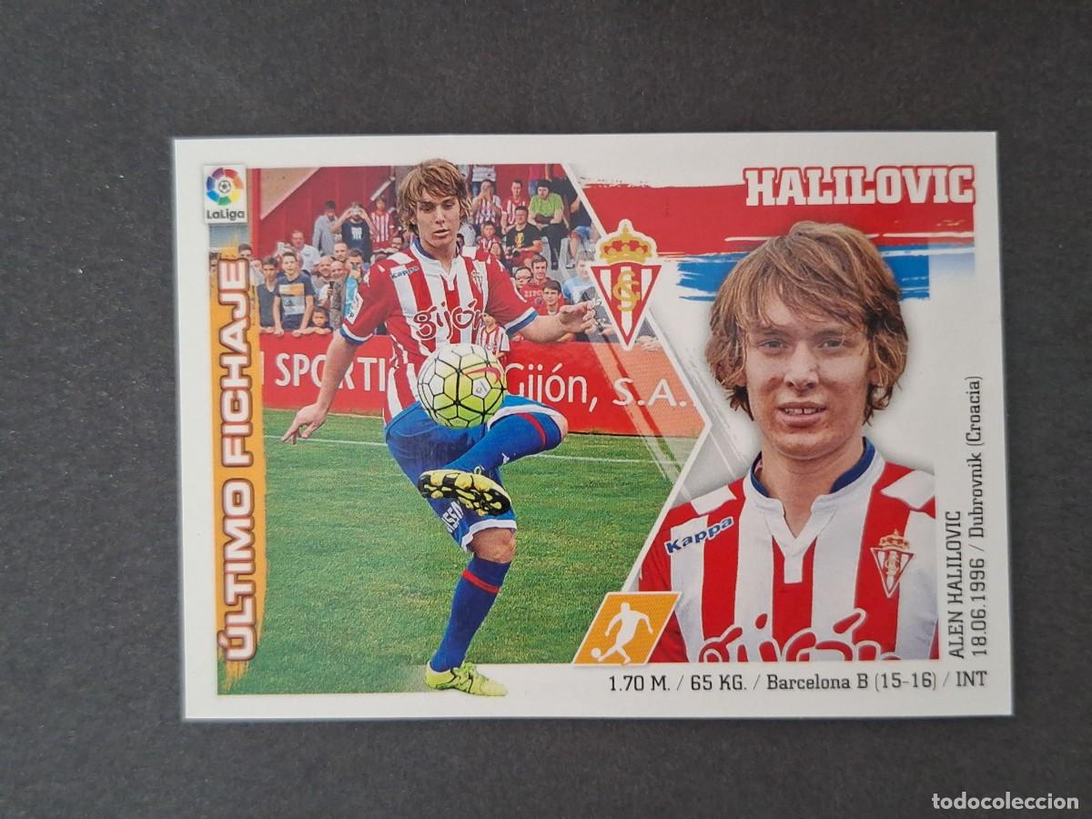Cromos de f&uacute;tbol: L3 HALILOVIC SPORTING DE GIJON FICHAJE 46 LIGA ESTE 2015 2016 15 16 NUNCA PEGADO SIN PEGAR