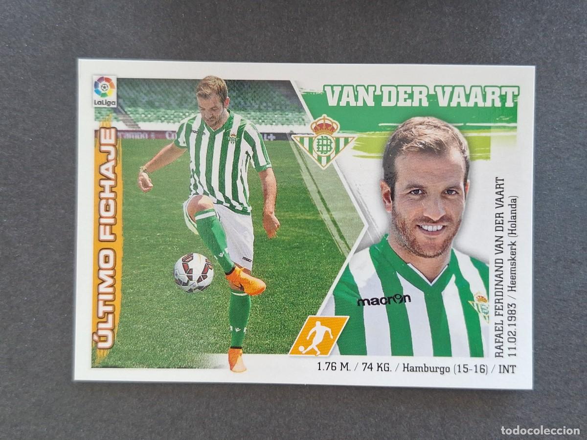 Cromos de f&uacute;tbol: L3 VAN DER VAART CORREGIDO REAL BETIS FICHAJE 2 LIGA ESTE 2015 2016 15 16 NUNCA PEGADO SIN PEGAR
