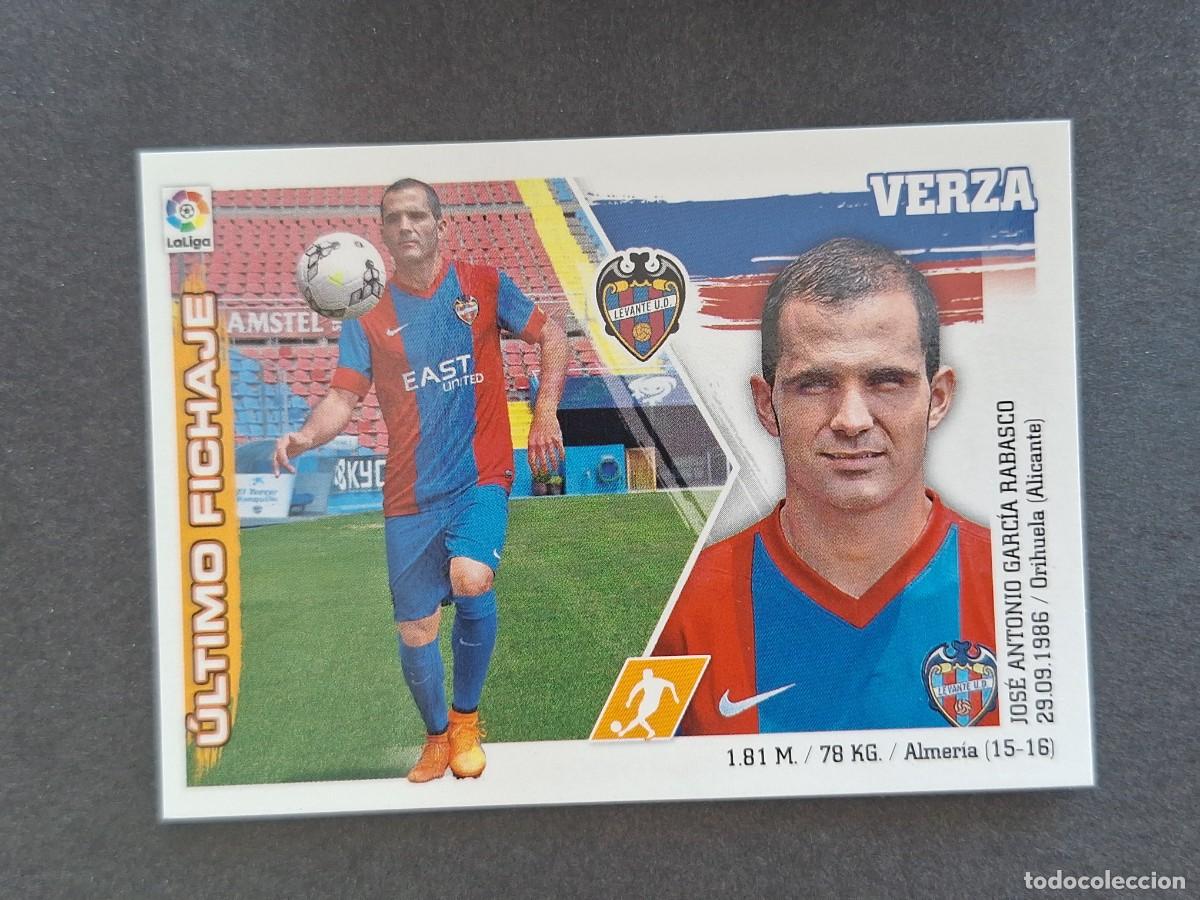 Cromos de f&uacute;tbol: L3 VERZA LEVANTE U. D. FICHAJE 3 LIGA ESTE 2015 2016 15 16 NUNCA PEGADO SIN PEGAR
