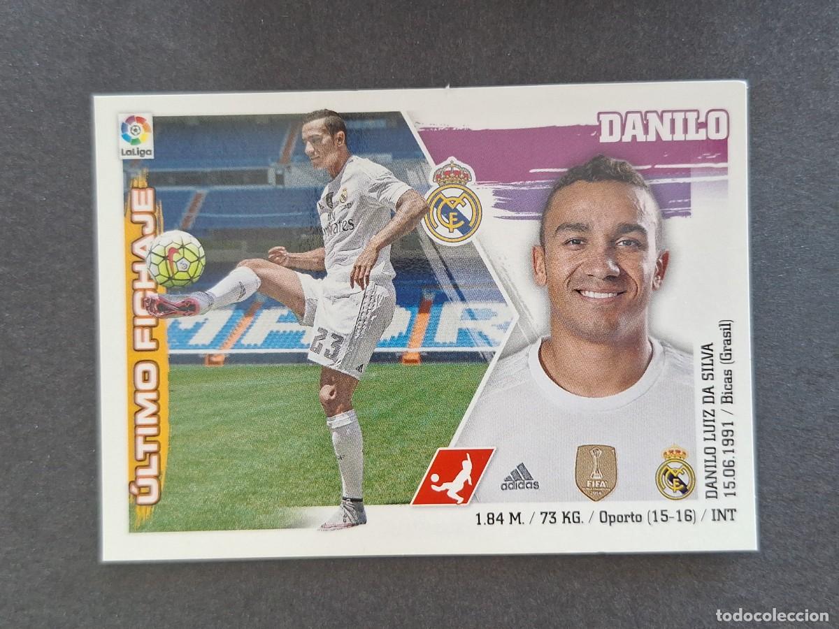 Cromos de f&uacute;tbol: L3 DANILO ERROR REAL MADRID FICHAJE 5 LIGA ESTE 2015 2016 15 16 NUNCA PEGADO SIN PEGAR