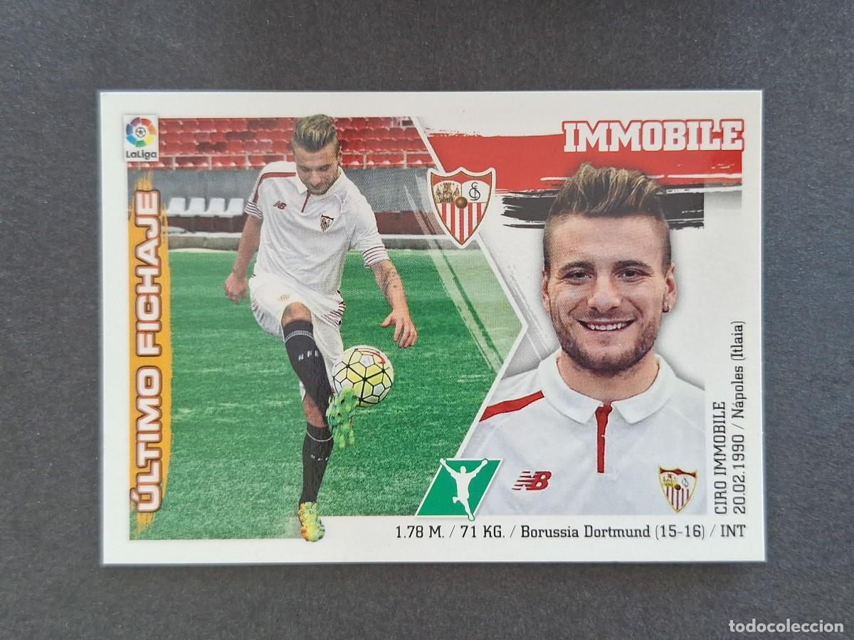 Cromos de f&uacute;tbol: L3 IMMOBILE SEVILLA F. C. FICHAJE 18 LIGA ESTE 2015 2016 15 16 NUNCA PEGADO SIN PEGAR