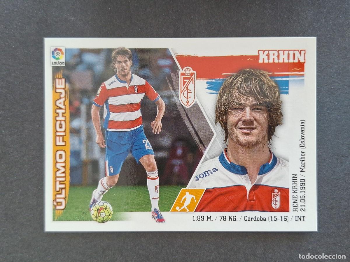 Cromos de f&uacute;tbol: L3 KRHIN GRANADA C. F. FICHAJE 27 LIGA ESTE 2015 2016 15 16 NUNCA PEGADO SIN PEGAR