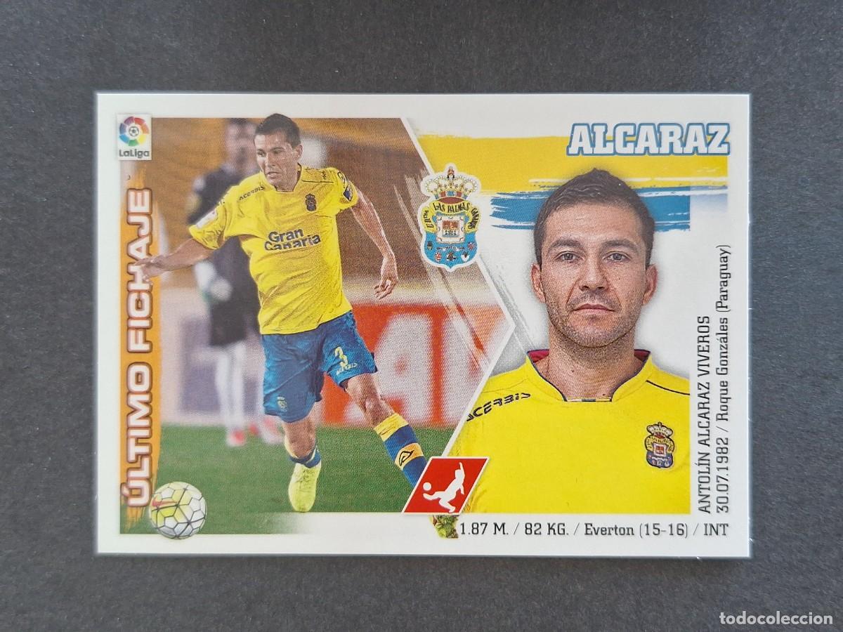 Cromos de f&uacute;tbol: L3 ALCARAZ U. D. LAS PALMAS FICHAJE 37 LIGA ESTE 2015 2016 15 16 NUNCA PEGADO SIN PEGAR