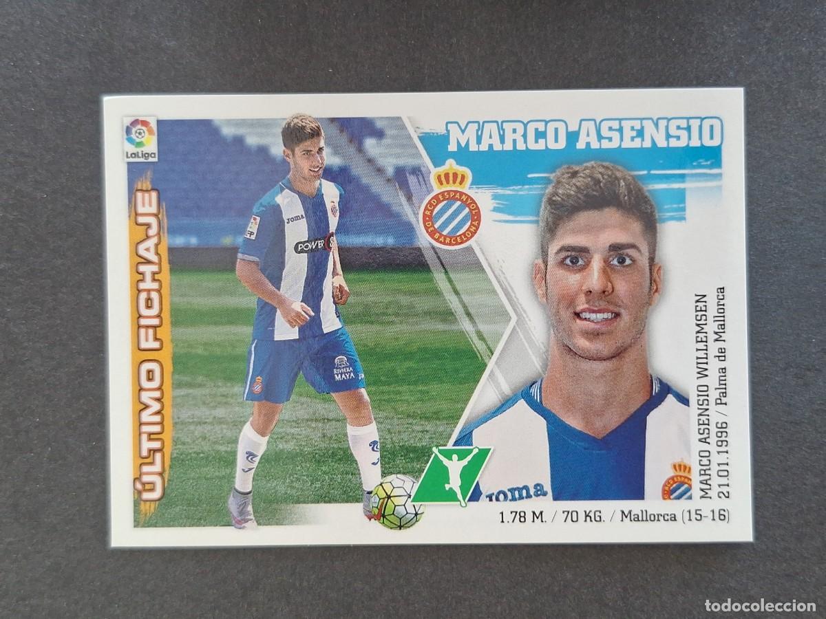 Cromos de f&uacute;tbol: L3 MARCO ASENSIO R. C. D. ESPA&Ntilde;OL FICHAJE 40 LIGA ESTE 2015 2016 15 16 NUNCA PEGADO SIN PEGAR
