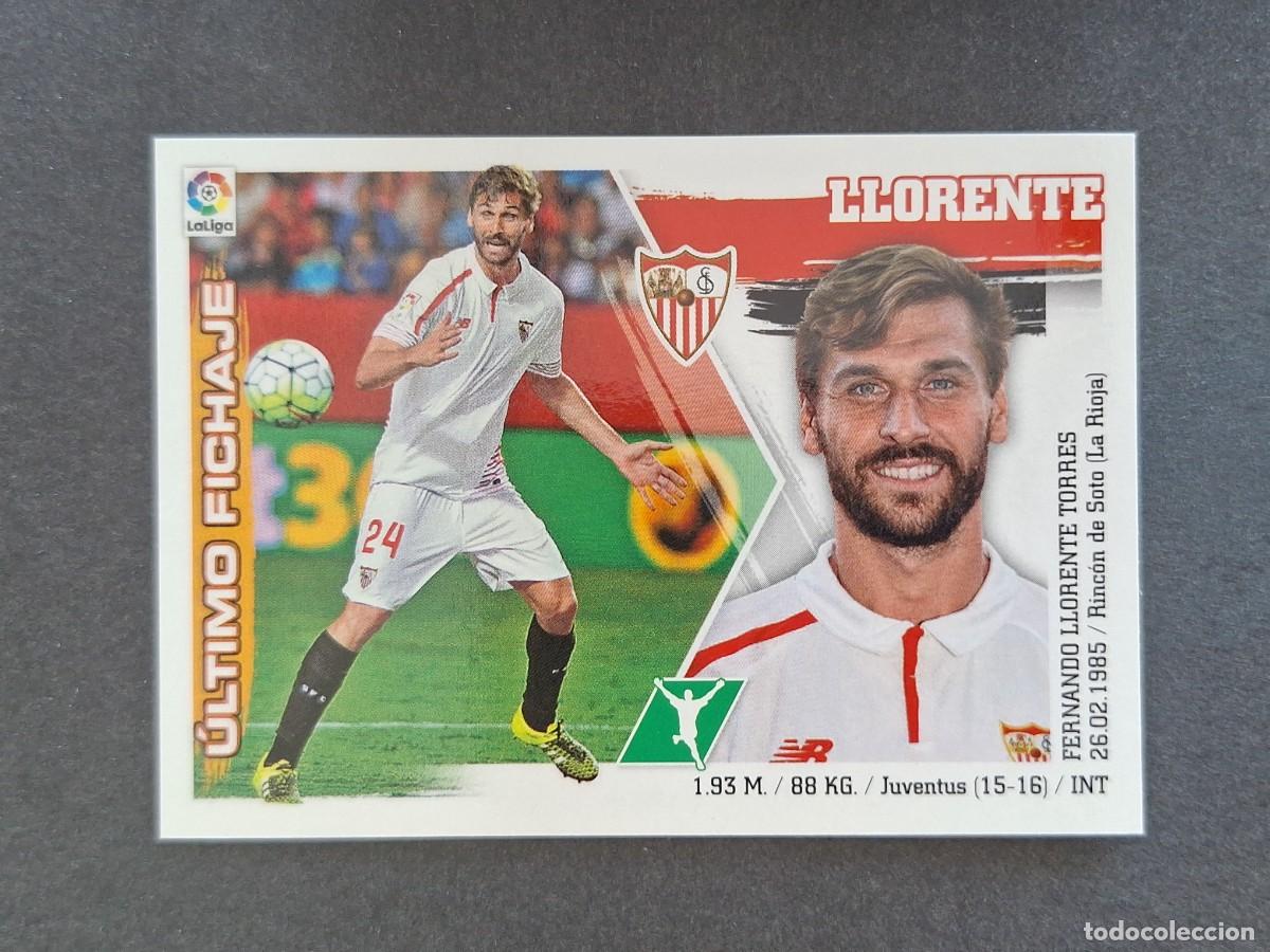 Cromos de f&uacute;tbol: L3 LLORENTE SEVILLA F. C. FICHAJE 50 LIGA ESTE 2015 2016 15 16 NUNCA PEGADO SIN PEGAR