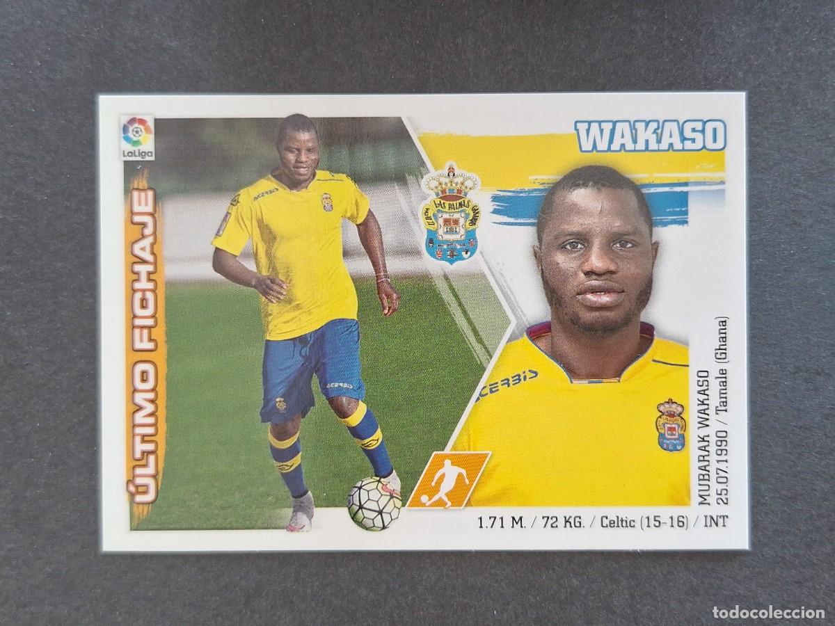 Cromos de f&uacute;tbol: L3 WAKASO U. D. LAS PALMAS FICHAJE 55 LIGA ESTE 2015 2016 15 16 NUNCA PEGADO SIN PEGAR